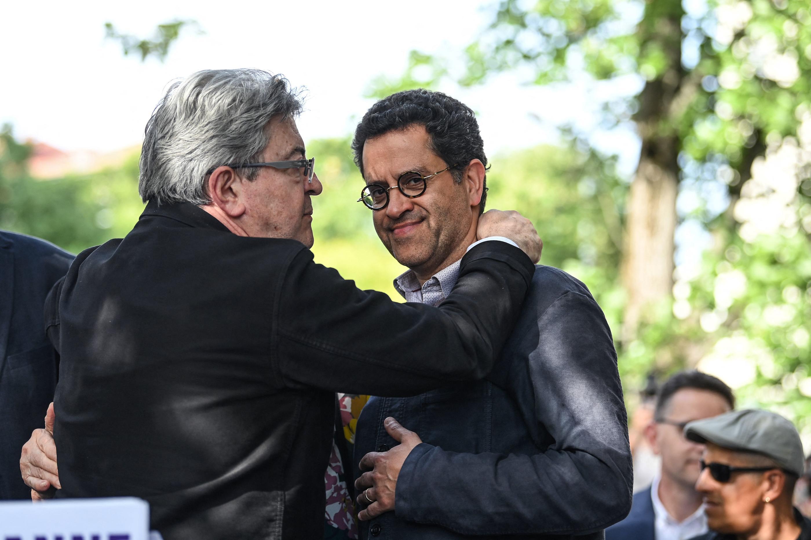 Jean-Luc Mélenchon et Gabriel Amard, ici le 4 juin dernier. AFP/OLIVIER CHASSIGNOLE