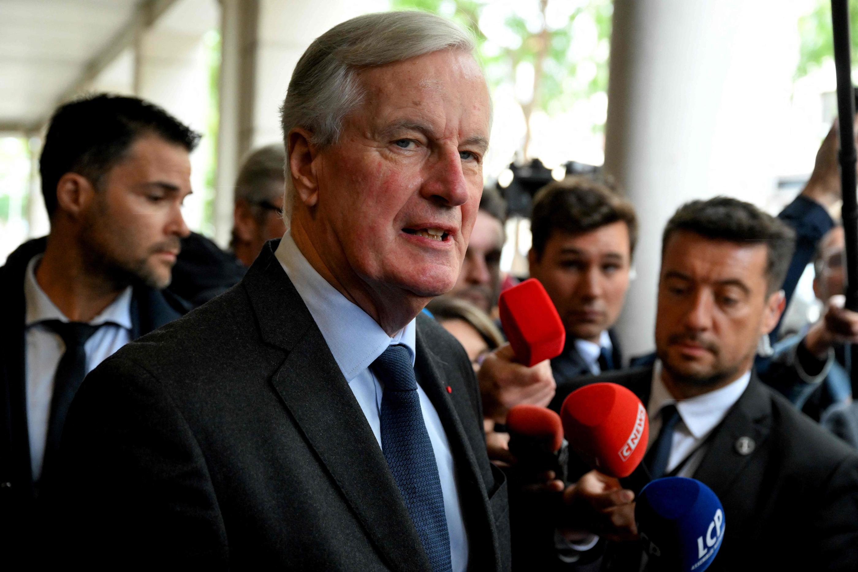 Michel Barnier est à Reims ce mercredi pour la rentrée parlementaire du parti Horizons d'Edouard Philippe. AFP/FRANCOIS NASCIMBENI