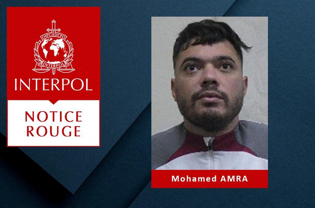 Mohamed Amra est recherché par l'ensemble des polices du monde entier. INTERPOL / AFP