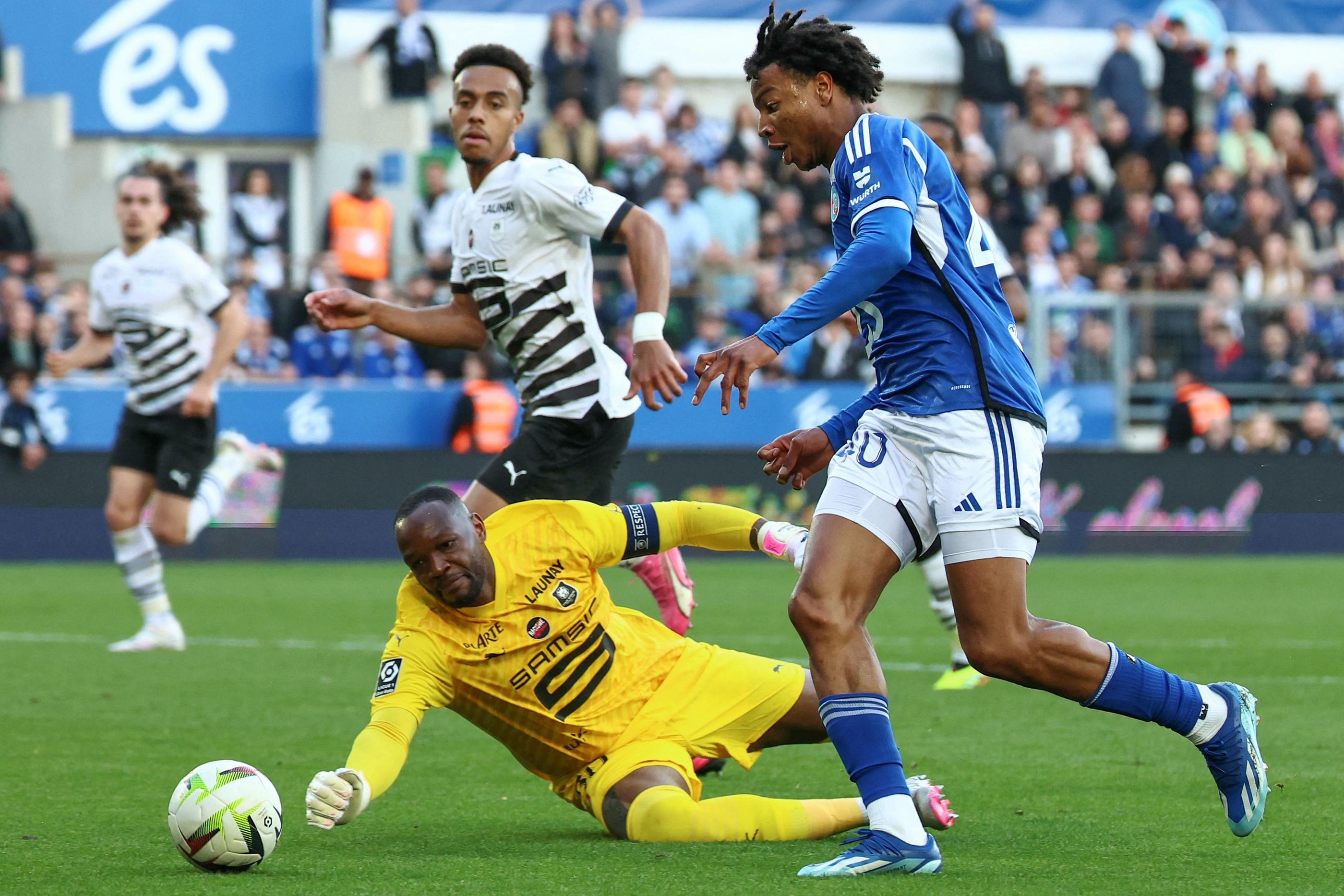 steve Mandanda n'a rien pu faire lors du but de Jeremy Sebas (Frederick FLORIN / AFP)