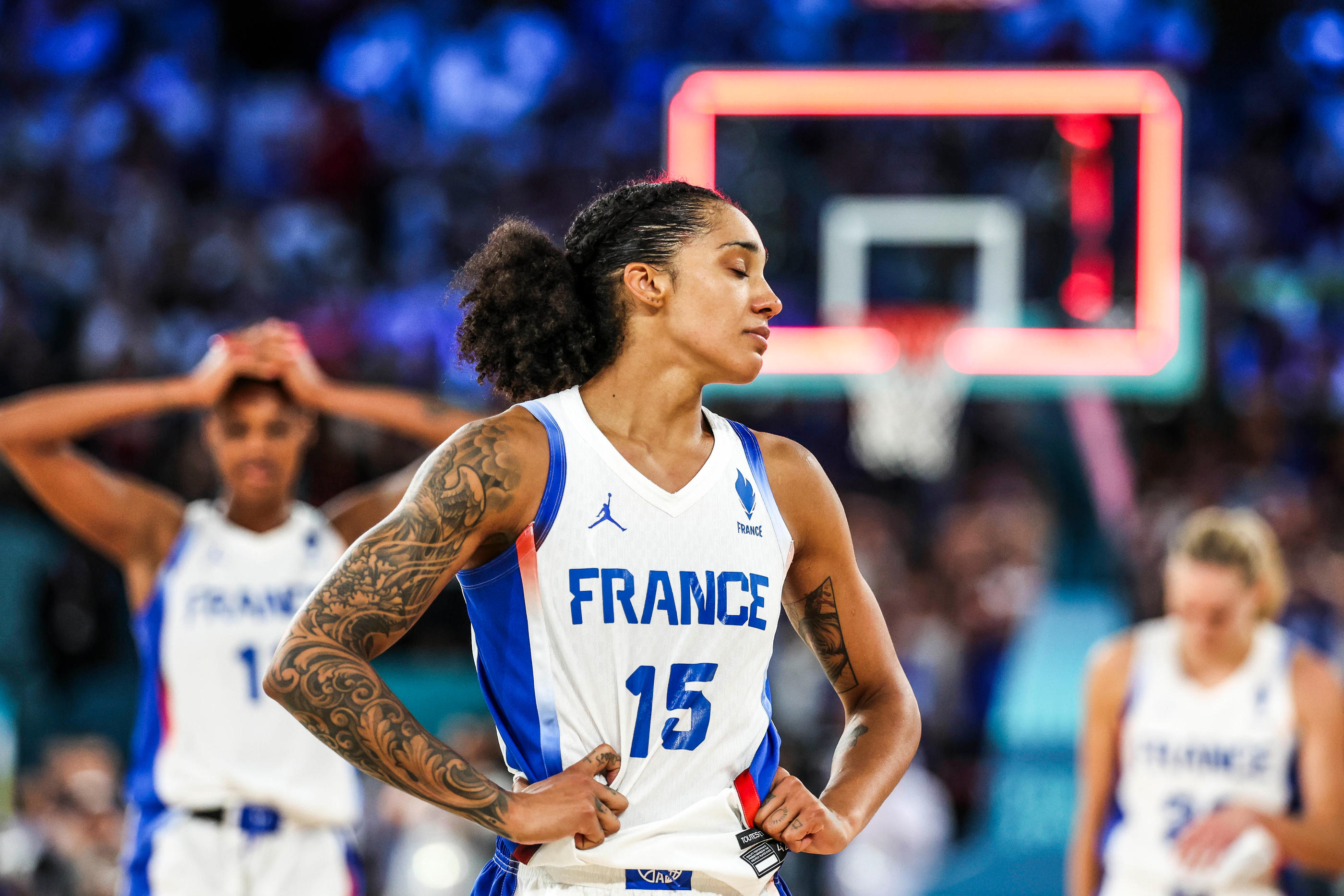 Emmenées par une Gabby Williams énorme, les Bleues ont fait douter les Américaines. Si la déception primait à l'issue du match, elles peuvent regarder l'avenir avec optimisme. Icon Sport/Johnny Fidelin