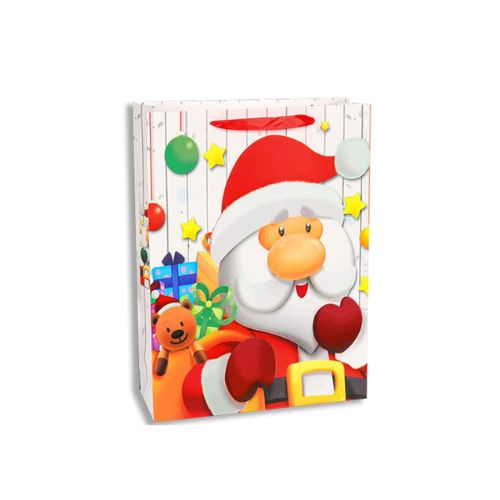 Idena 90226 - 10 Sacchetti Regalo Fiorati 25x34x8,5 Cm, Carta Lucida, Con Cordini, Certificati FSC