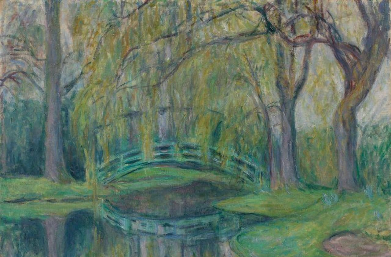 <b></b> C’est notamment une contrefaçon de « Pont à Giverny », de Blanche Hoschedé Monet, qui a permis aux enquêteurs de démanteler le réseau de faussaires.