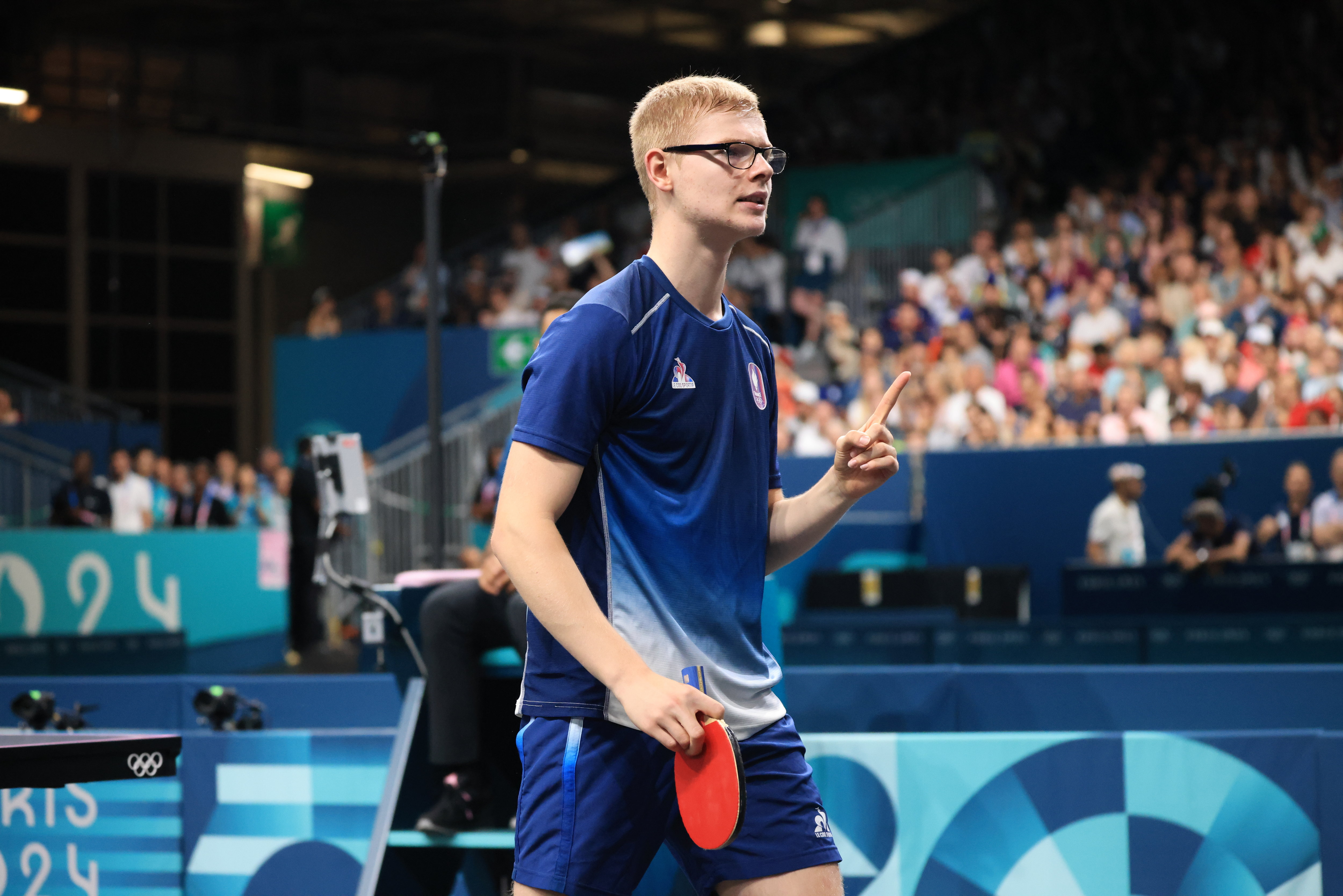 Félix Lebrun vise la médaille de bronze, ce dimanche lors de la petite finale des Jeux de Paris. LP/Olivier Arandel