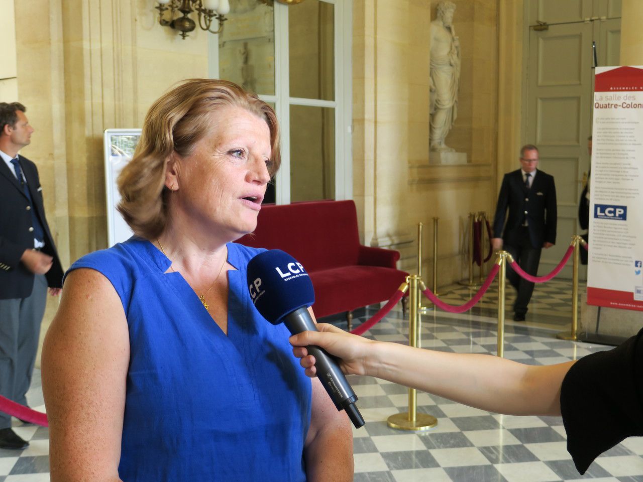 Paris, juin 2017. Michèle Peyron, ici interviewée à l’occasion de son arrivée à l'Assemblée nationale il y a sept ans, voit son aventure parlementaire prendre fin. LP/Marine Legrand