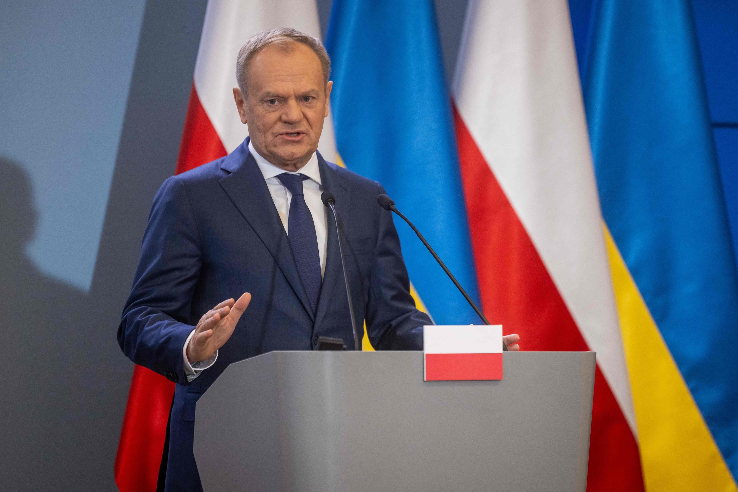 Les relations entre la Pologne, dirigée par Donald Tusk, et la Russie se sont tendues à nouveau cette semaine. AFP/Wojtek Radwanski