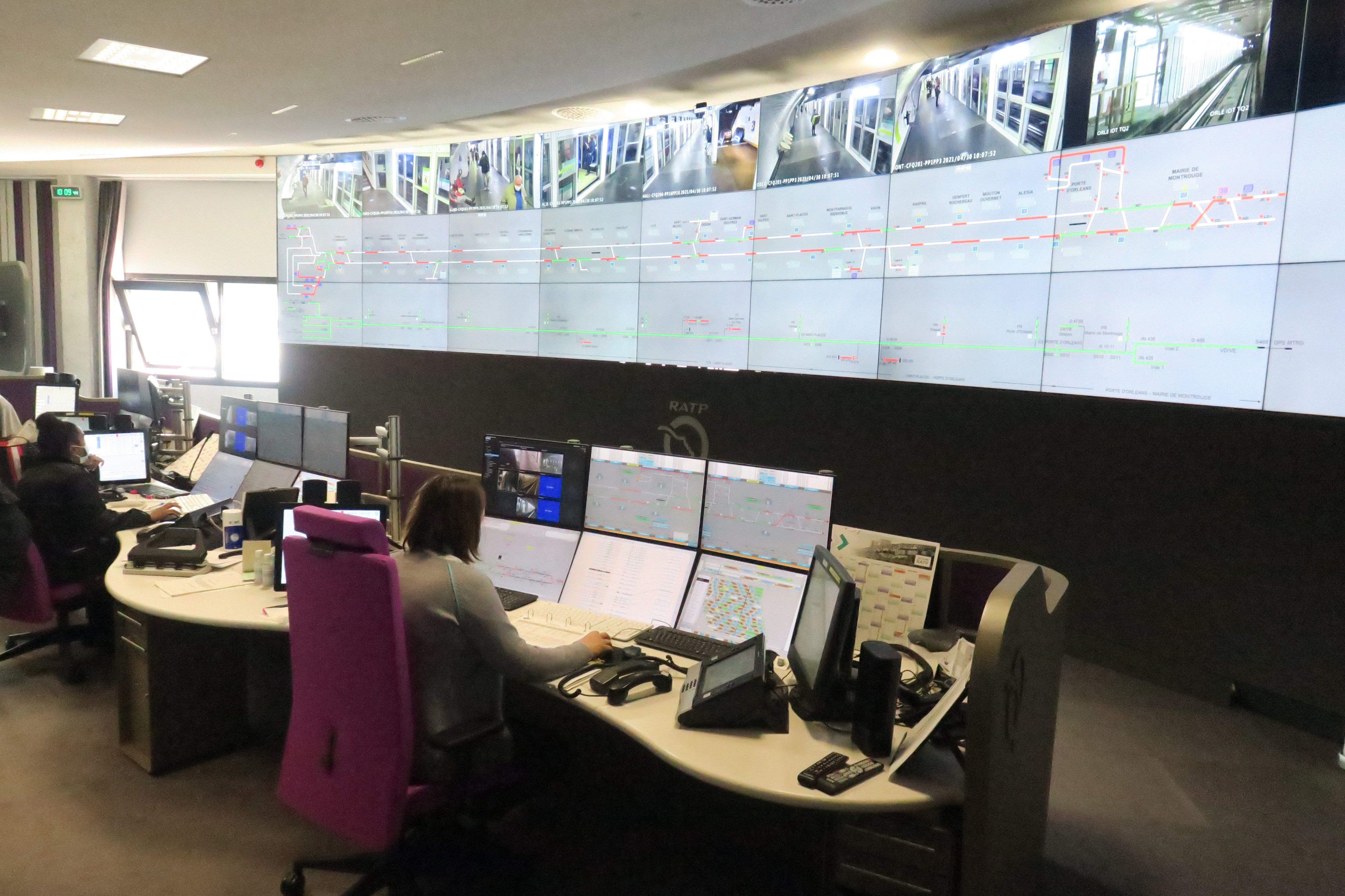 La RATP assure que la sécurité de ses systèmes informatiques bénéficie d'un «réseau d’experts présents dans chaque département» (ici le poste de contrôle de la ligne 4). LP/Sébastian Compagnon