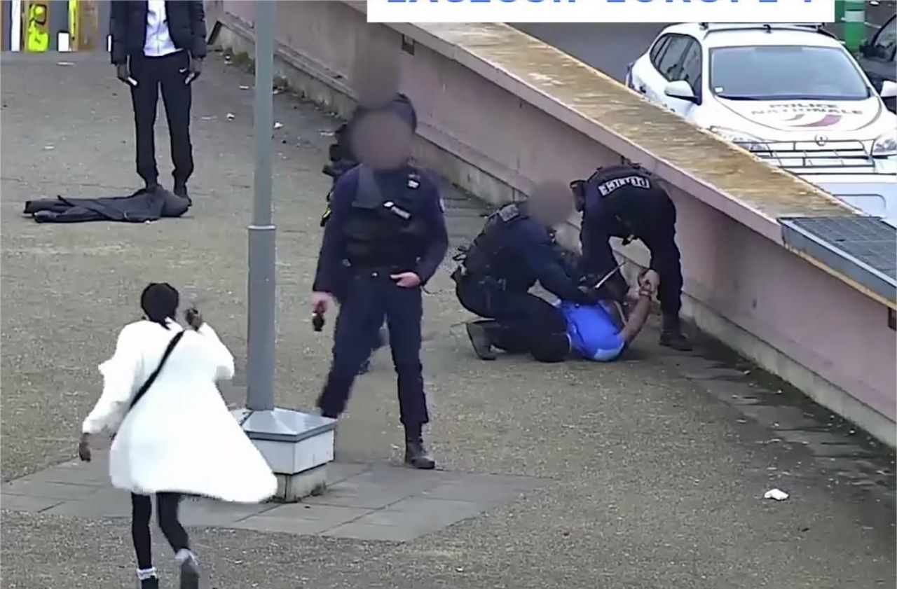 L'interpellation de Théo Luhaka à Aulnay-sous-Bois (Seine-Saint-Denis), le 2 février 2017, s'était déroulée devant des caméras de vidéosurveillance. Document Europe 1.