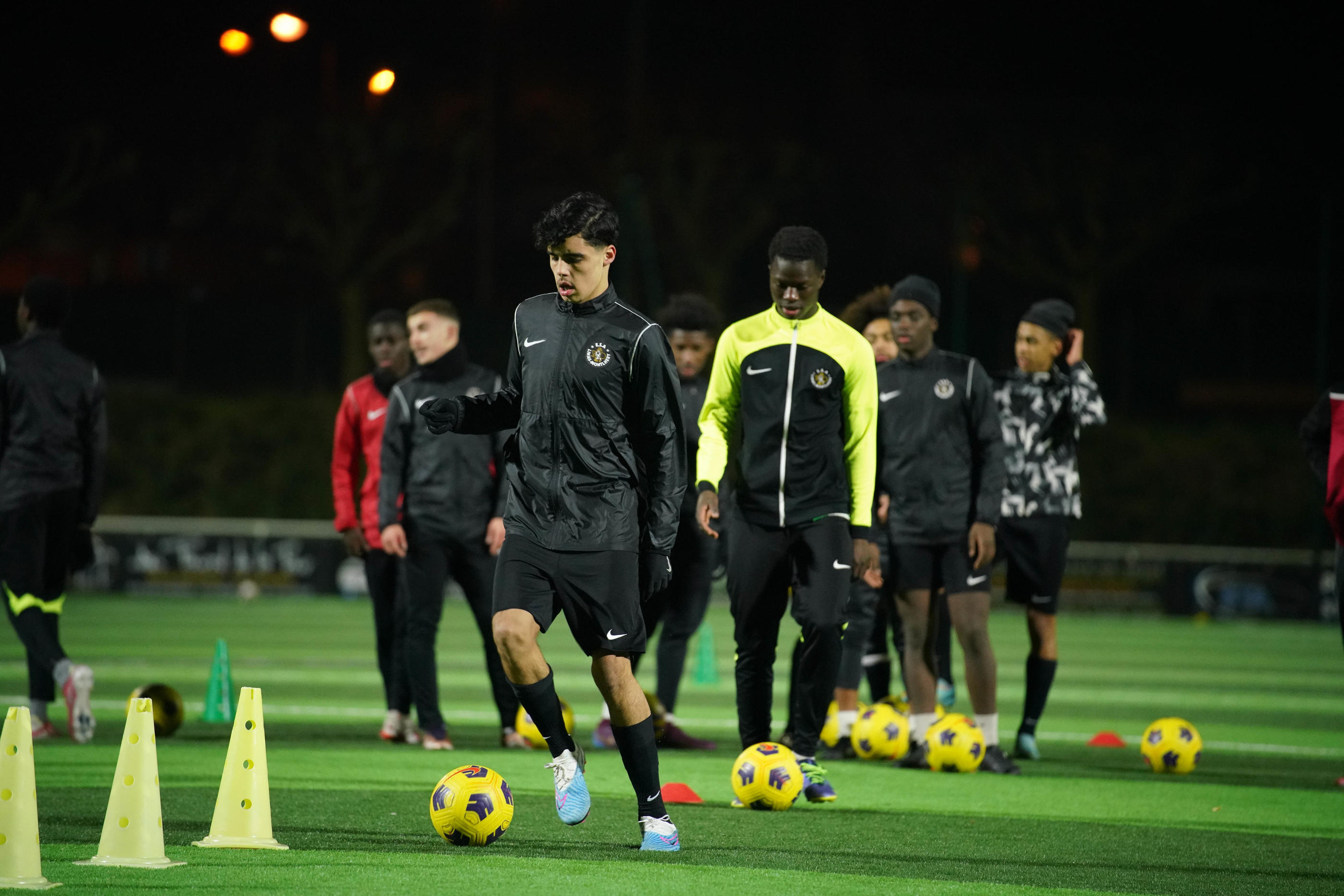 Stade Paul-Desgouillons, le 19 janvier. La catégorie U18 se prépare à affronter l’Olympique lyonnais, le tenant du titre, ce dimanche pour le compte des 16es de finale de la Coupe Gambardella . LP/Icon Sport/Guillaume Talbot