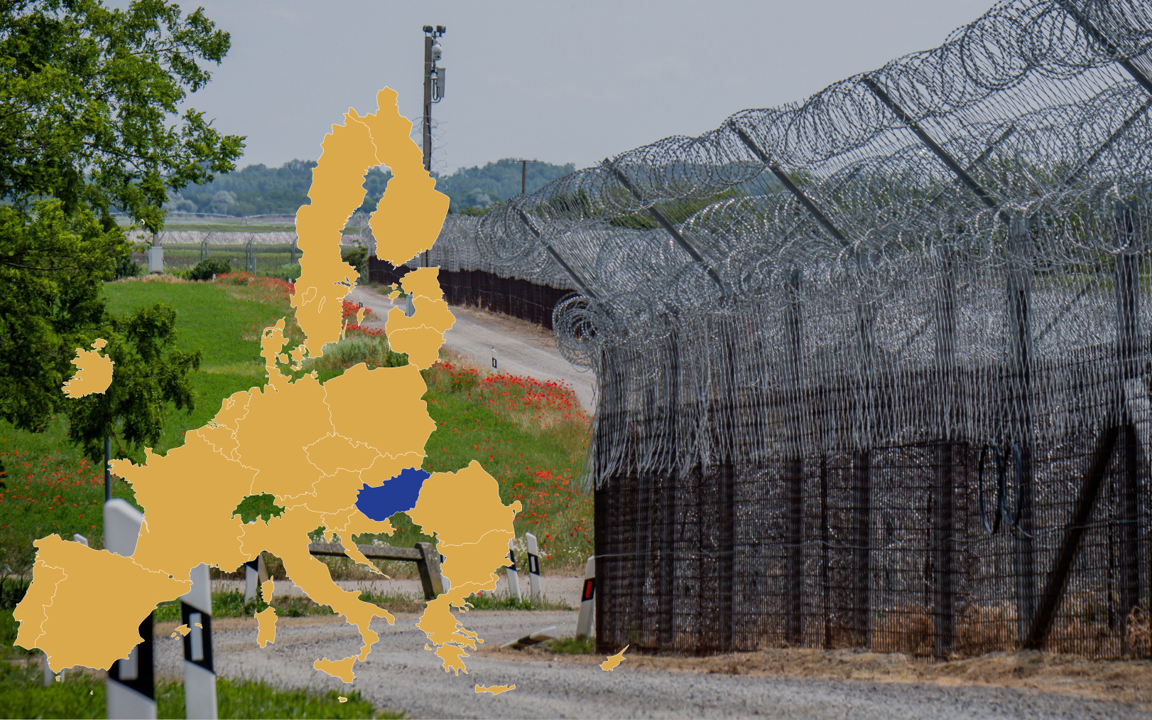 Depuis septembre 2015, la Hongrie a fermé sa frontière avec la Serbie en élevant un mur de barbelés de 175 km censé arrêter l’afflux de migrants en provenance du Moyen-Orient. Le Parisien-DA/LP/Ferenc Isza