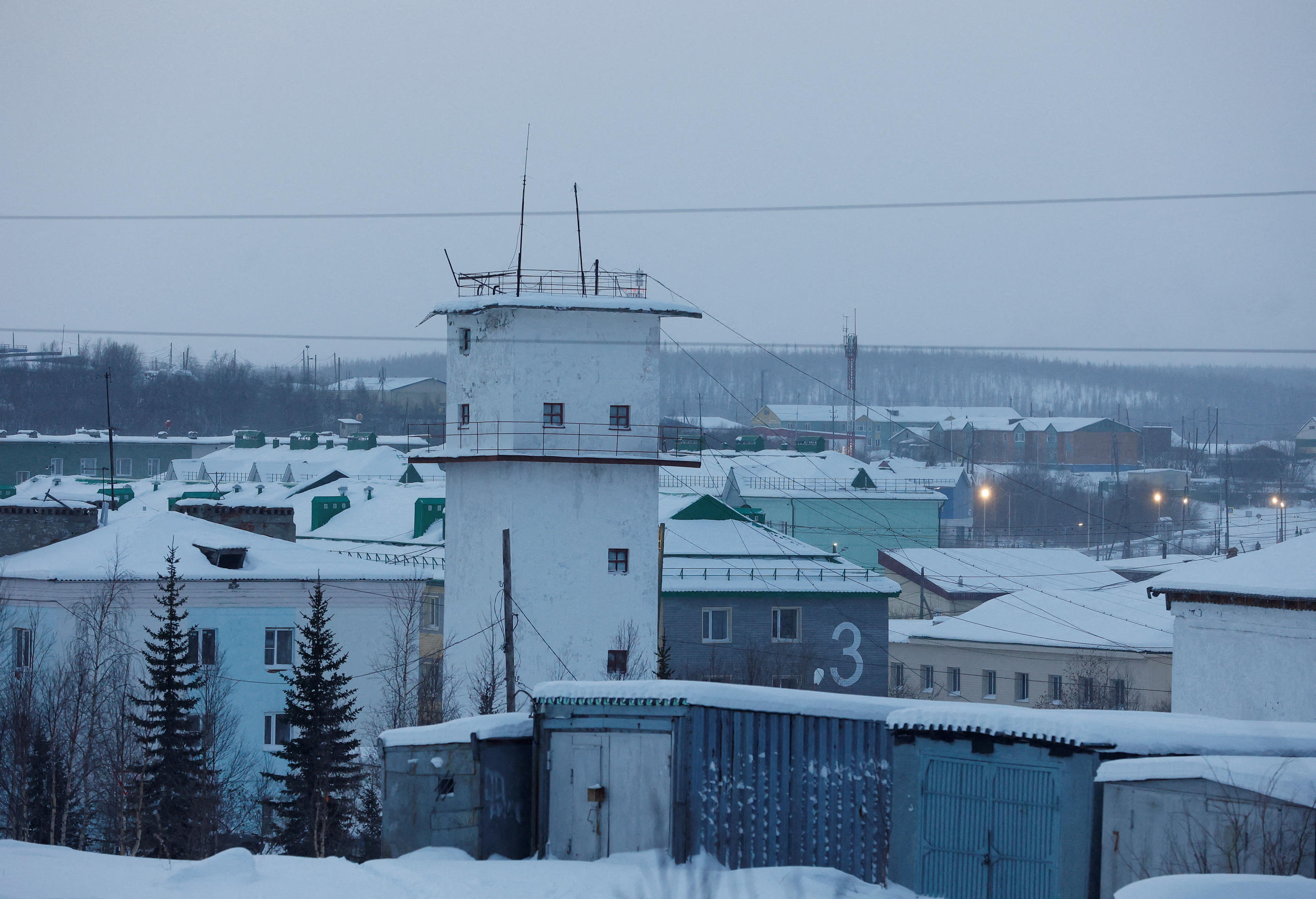 La colonie pénitentiaire IK-3, à l'extrême nord de la Sibérie, où était enfermé Alexeï Navalny depuis fin décembre. Reuters/Stringer