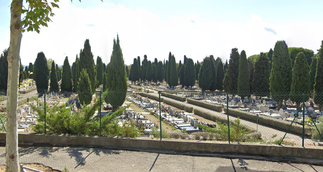 Le cimetière de la Caucade, à Nice (Alpes-Maritimes). Des dizaines de cyprès sont tombés dimanche à cause des intempéries. (illustration) Google street view