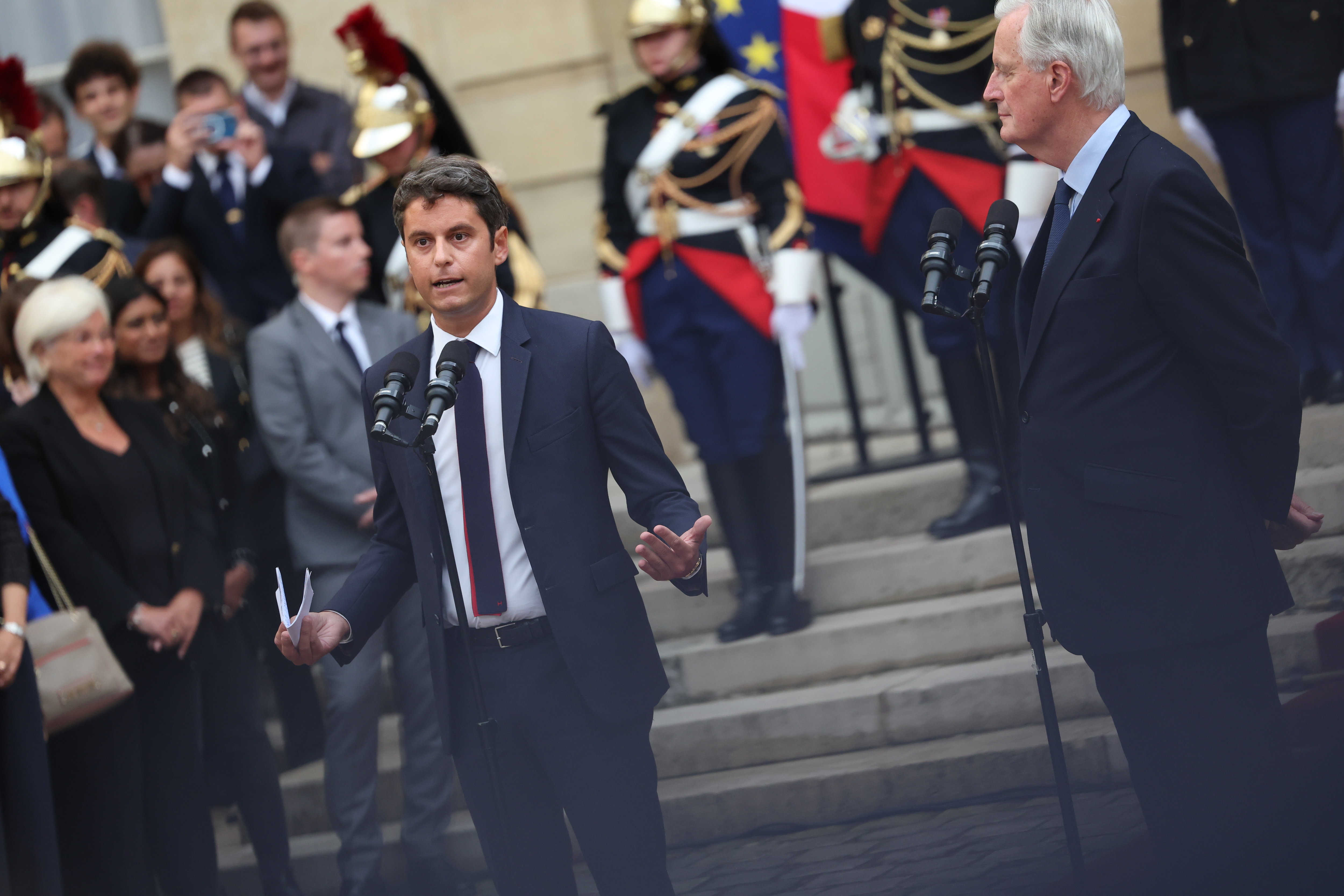 Gabriel Attal déplore l'absence d’une "visibilité claire sur la ligne politique" de Michel Barnier. LP/Arnaud Journois