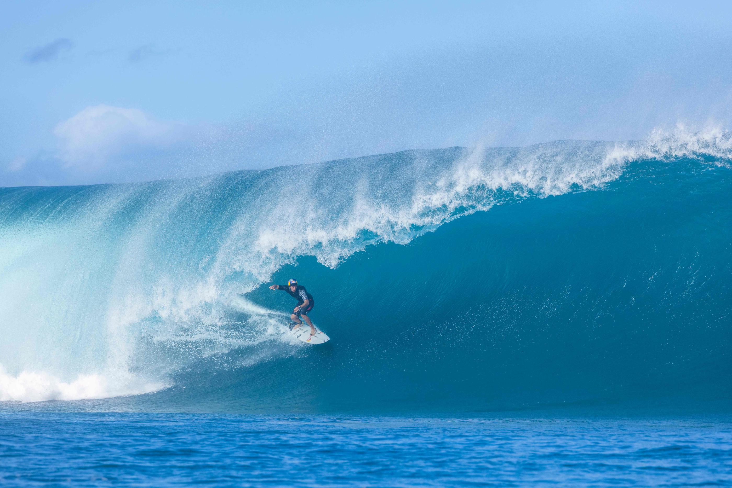 Les meilleurs surfeurs du monde seront présents au spot de Teahupo'o à Tahiti cette semaine. AFP/Brian Bielmann