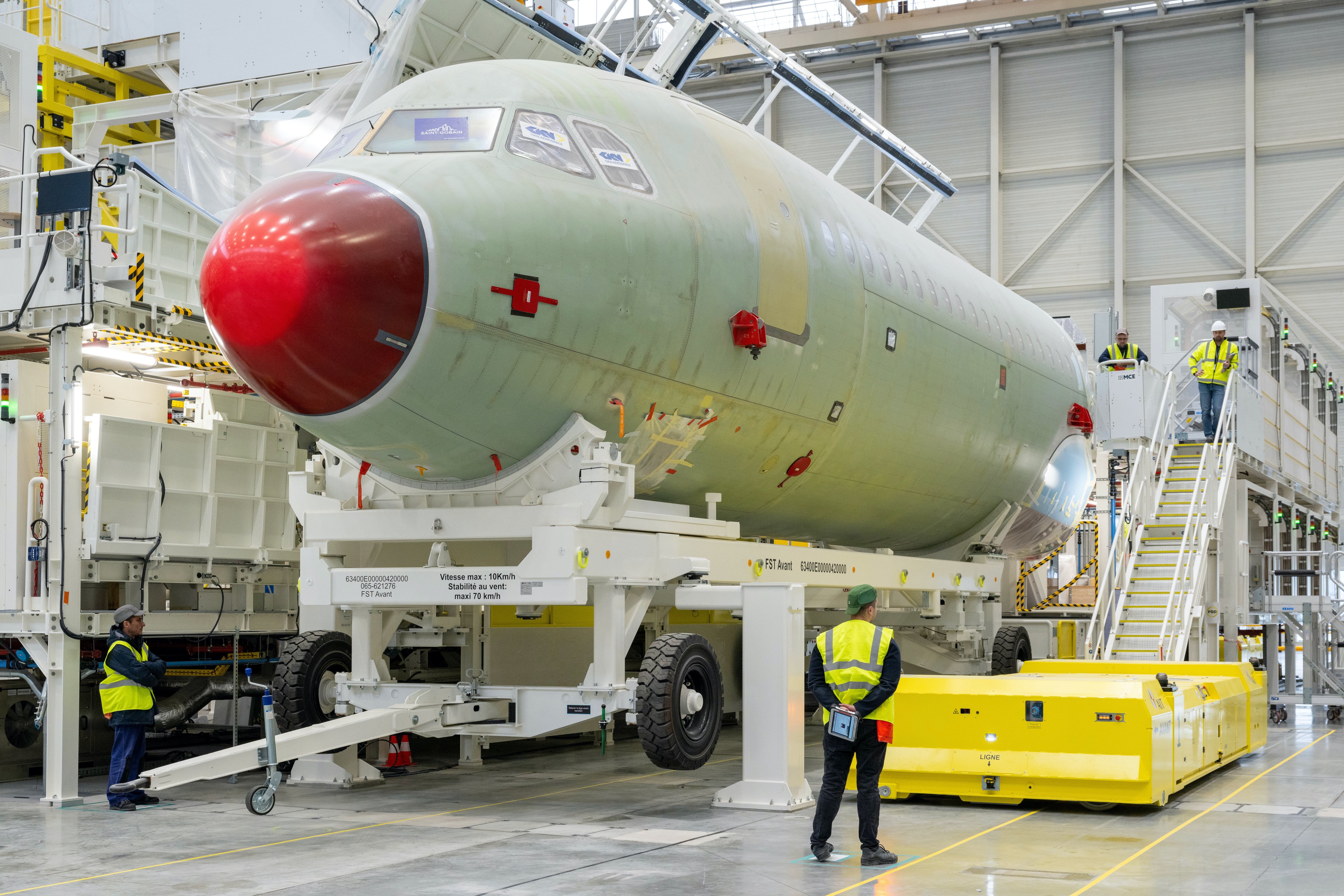 Près du musée Aeroscopia, à Blagnac, (Haute-Garonne), la Final Assembly Line (FAL) A321, inaugurée en juillet 2023, propose aux visiteurs l'envers du décor de l'A321, le dernier-né du géant Airbus. DR