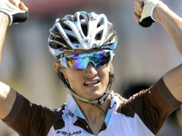 Vainqueur d'une étape sur le Tour 2015, Alexis Vuillermoz sera absent de l'édition 2021. AFP/Jeff Pachoud
