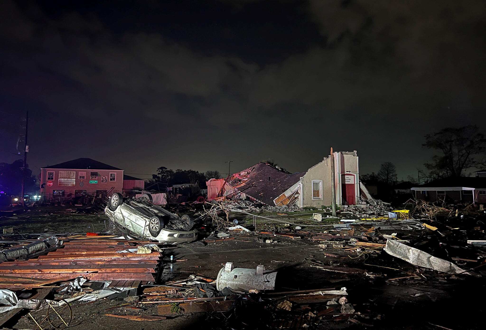 Arabi (Louisiane), mardi. Ce quartier d'Arabi, dans la banlieue de la Nouvelle-Orléans, a été ravagé. Reuters/Kathleen Flynn