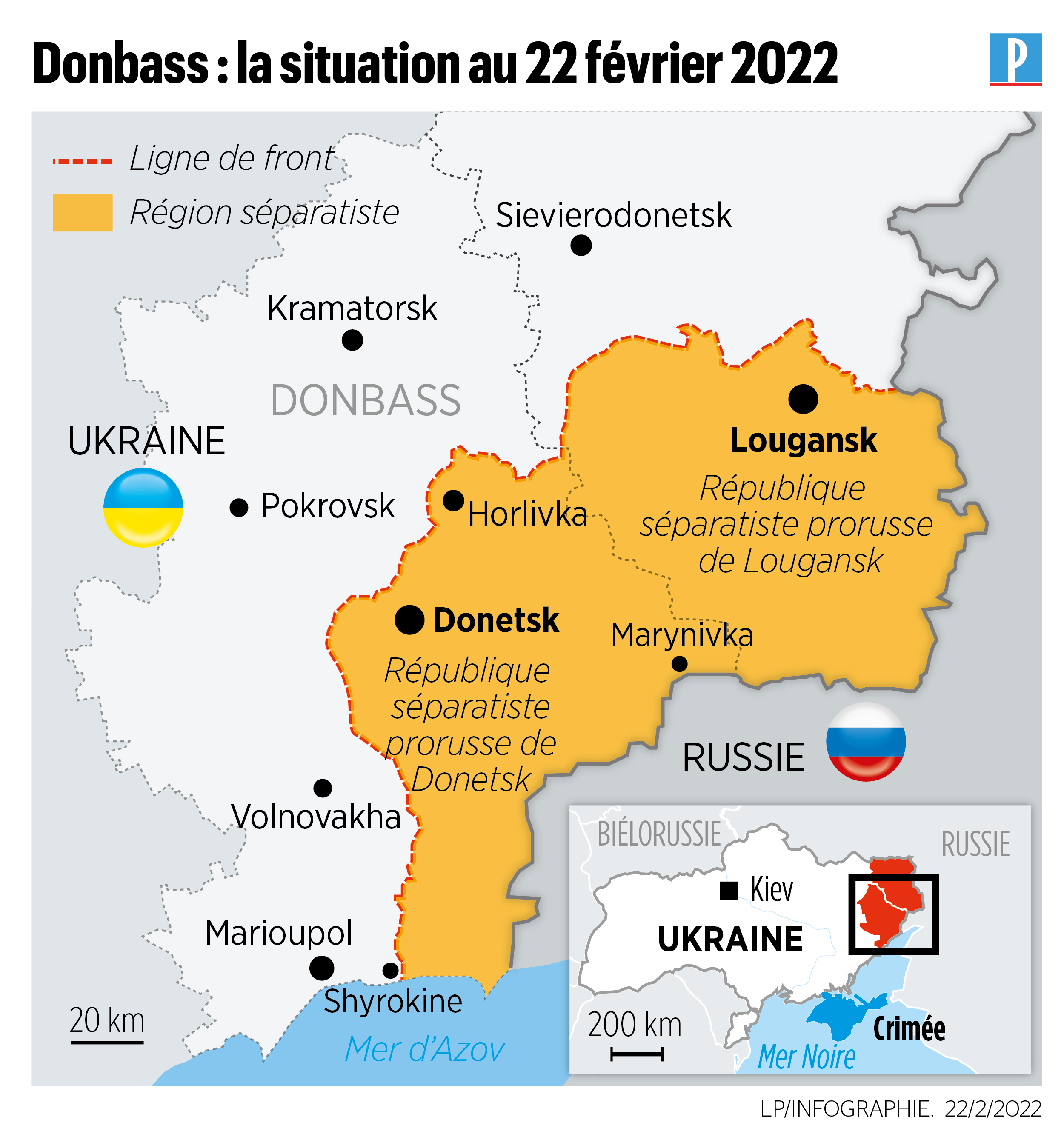 Crise en Ukraine : cinq minutes pour comprendre pourquoi Poutine a reconnu  le Donbass séparatiste - Le Parisien