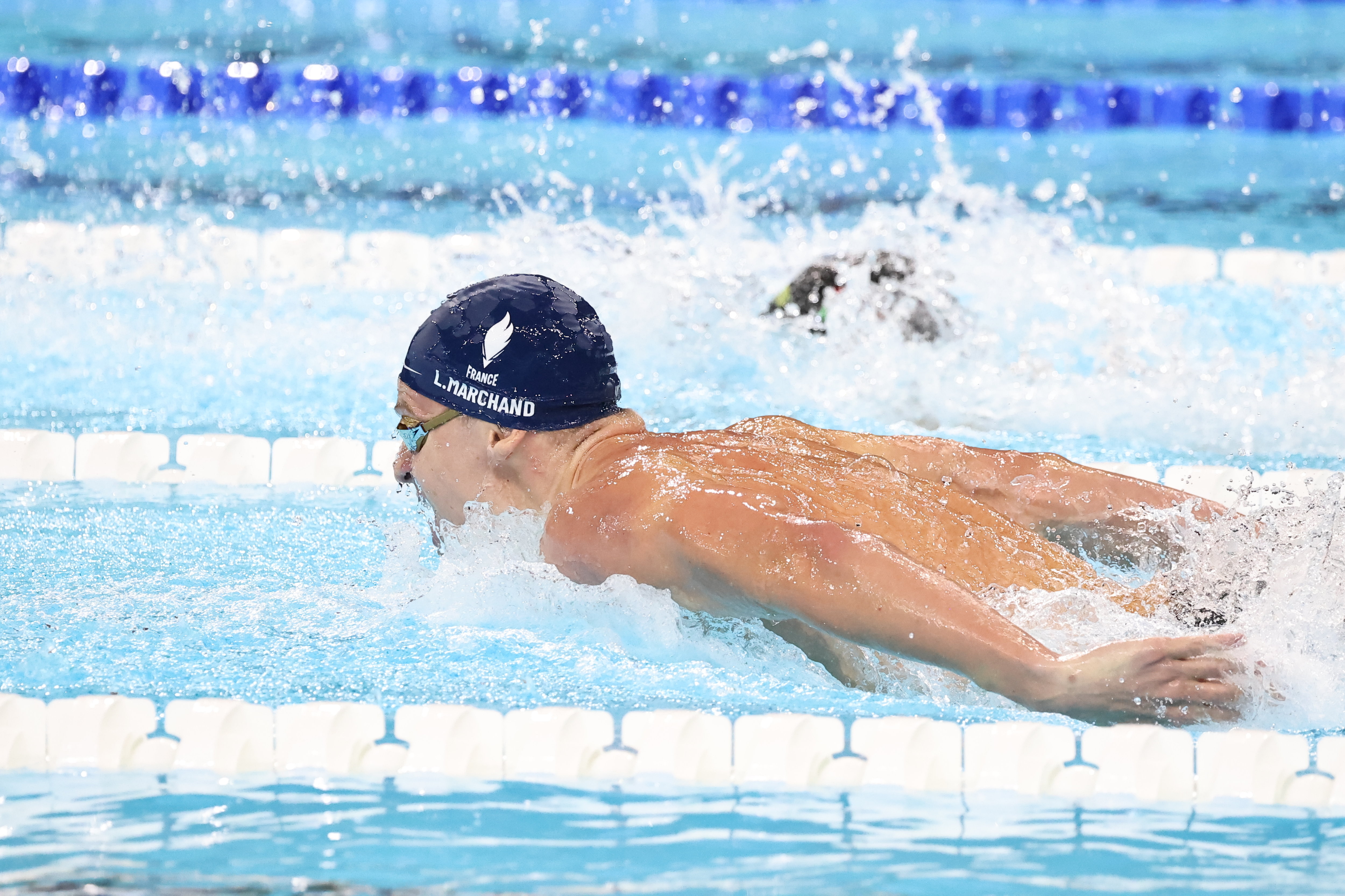 Mercredi, Léon Marchand a remporté le 200 m papillon grâce à un dernier 50 m de folie. LP/Frédéric Dugit