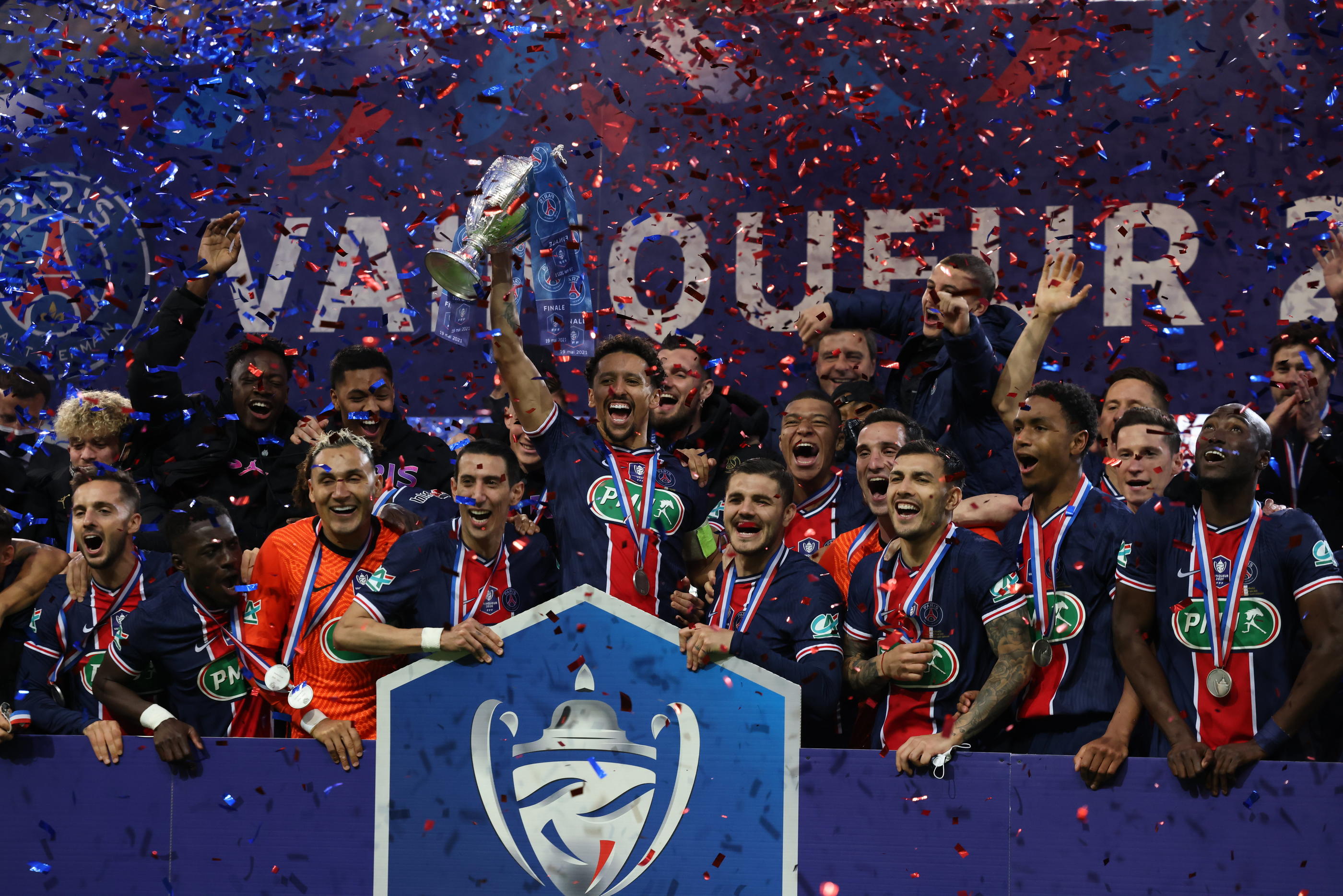 Contre Lyon samedi, le Paris Saint-Germain peut remporter la Coupe de France pour la quinzième fois. LP / Arnaud Journois