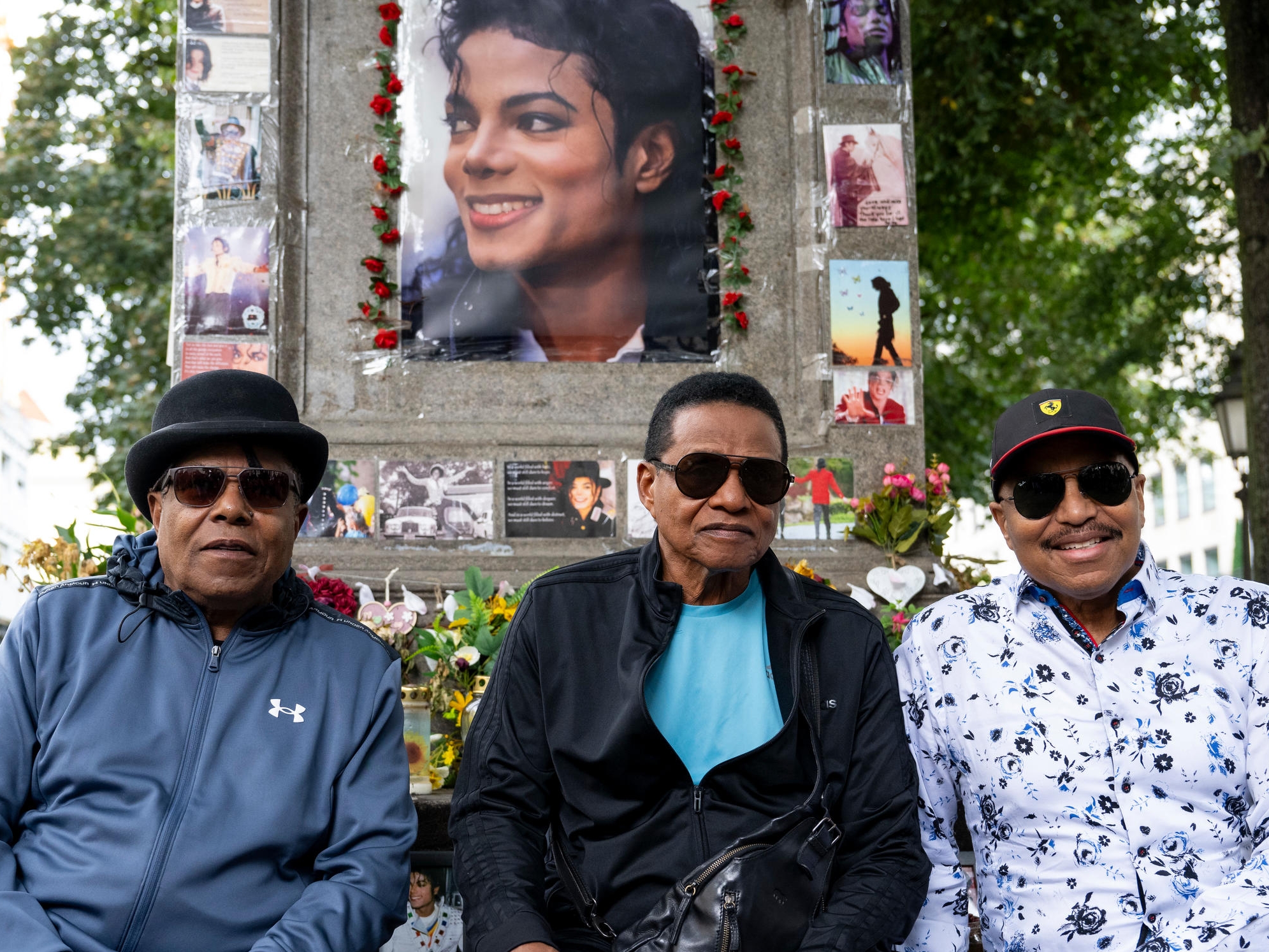 Munich (Allemagne), le 9 septembre. Le groupe The Jacksons, avec (de gauche à droite) Tito, Jackie et Marlon, se produisait encore début septembre. Lennart Preiss/dpa