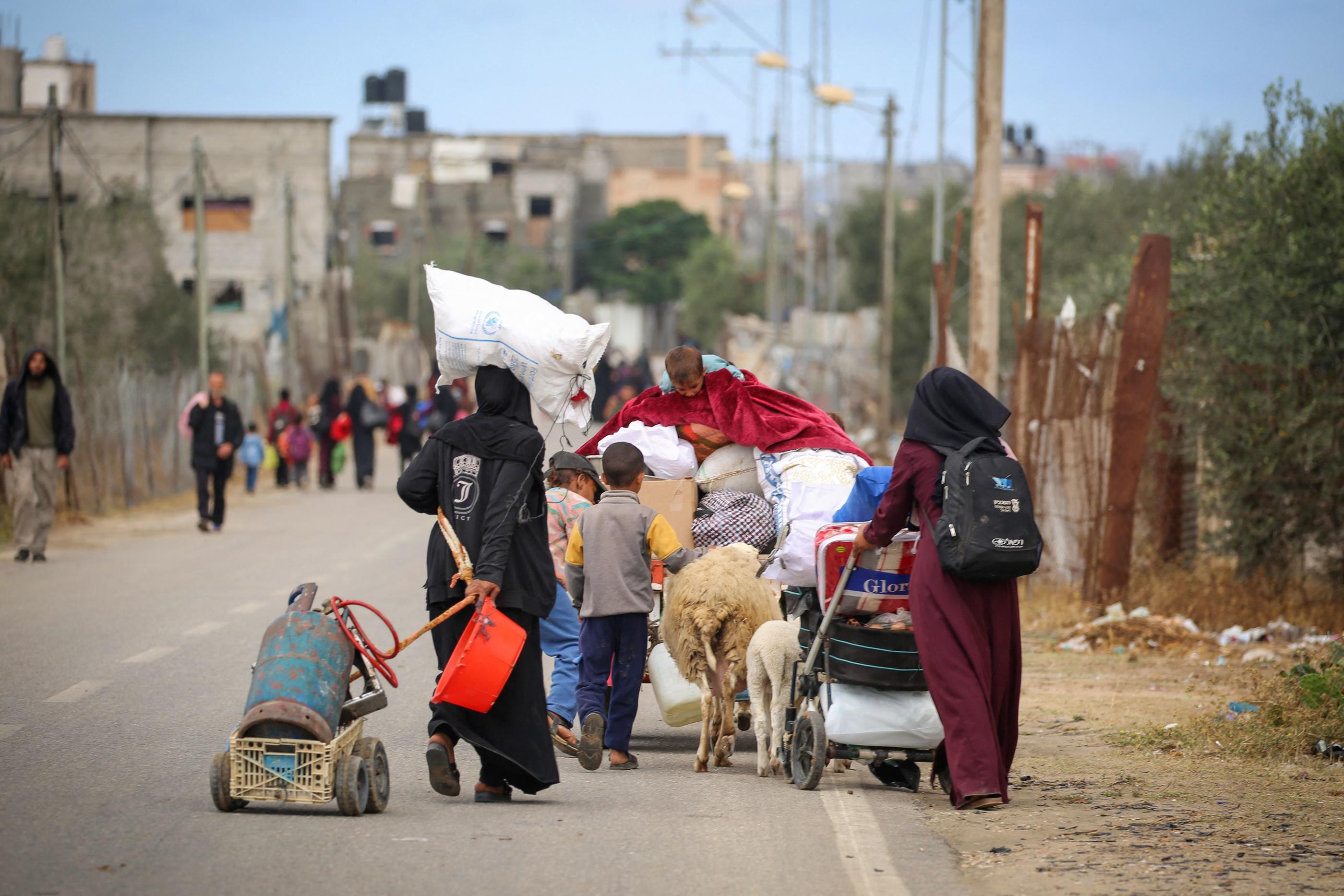 Rafah est transformée en un gigantesque camp de réfugiés abritant, selon l'ONU, 1,2 million de Palestiniens. AFP