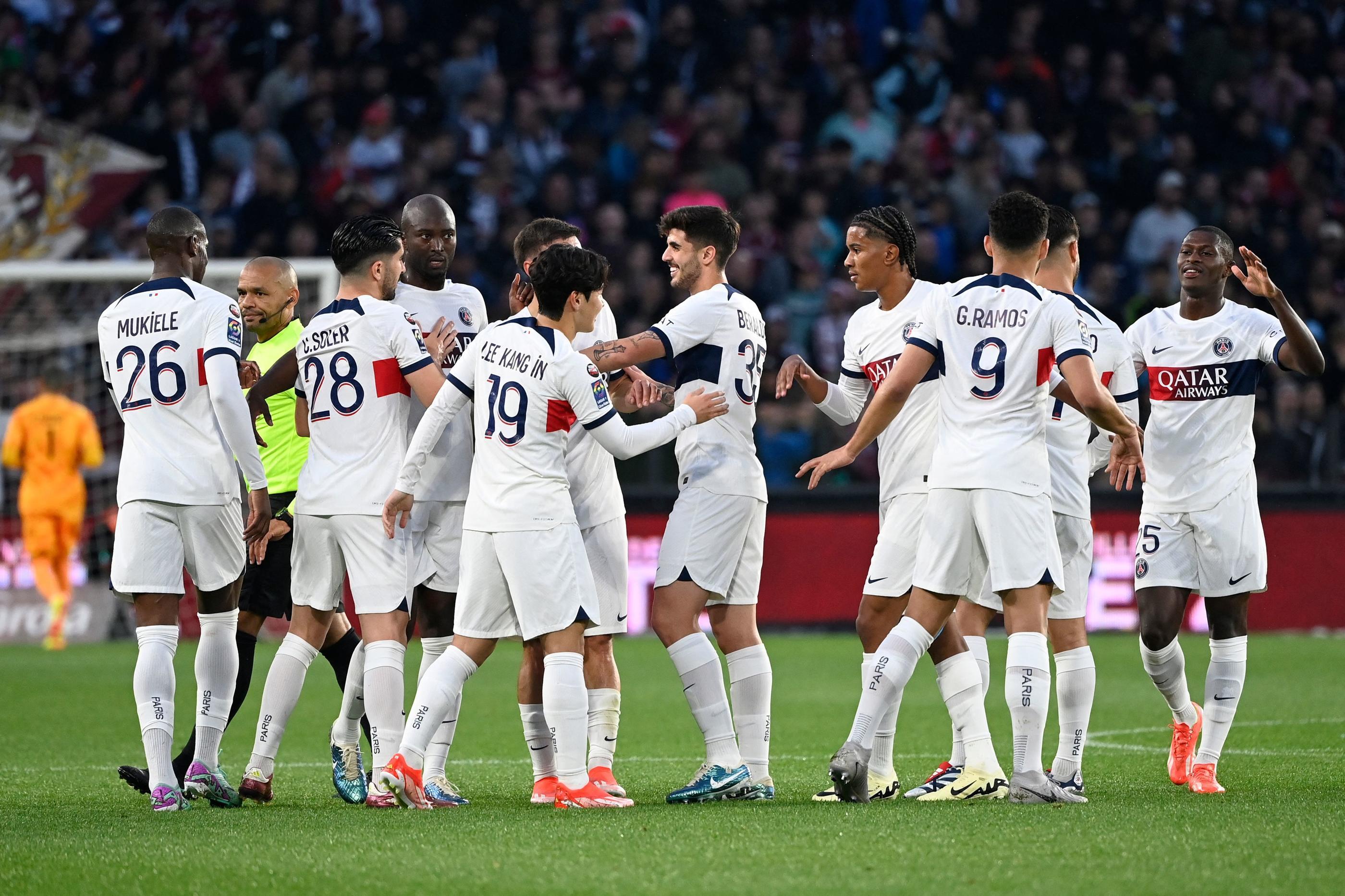 Paris n'a pas concédé la moindre défaite à l'extérieur cette saison en Ligue 1. (Photo by Jean-Christophe VERHAEGEN / AFP)