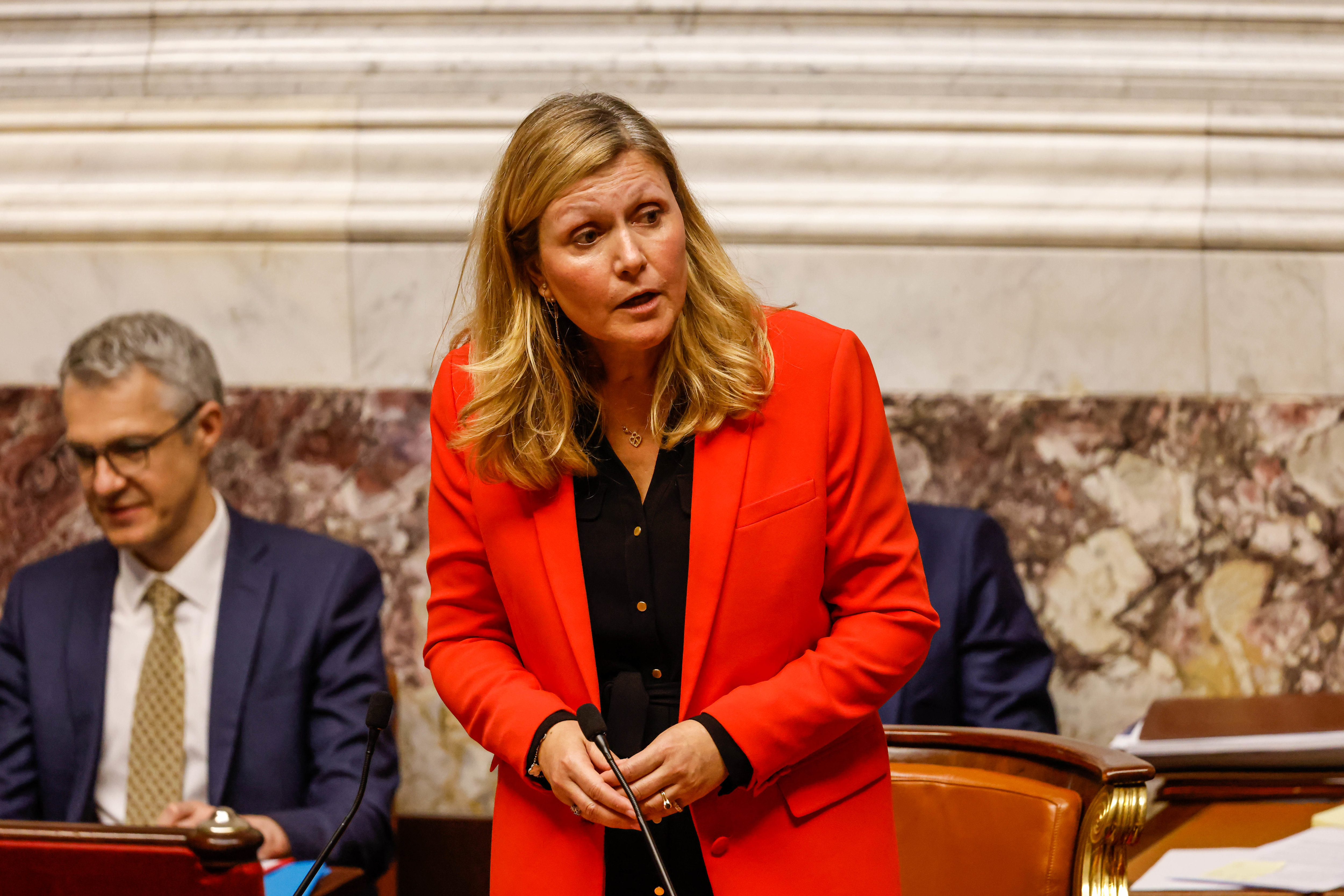 Yaël Braun-Pivet, députée Renaissance des Yvelines, a été réélue présidente de l'Assemblée Nationale au 3e tour de scrutin, le 18 juillet 2024.
LP / Olivier Corsan