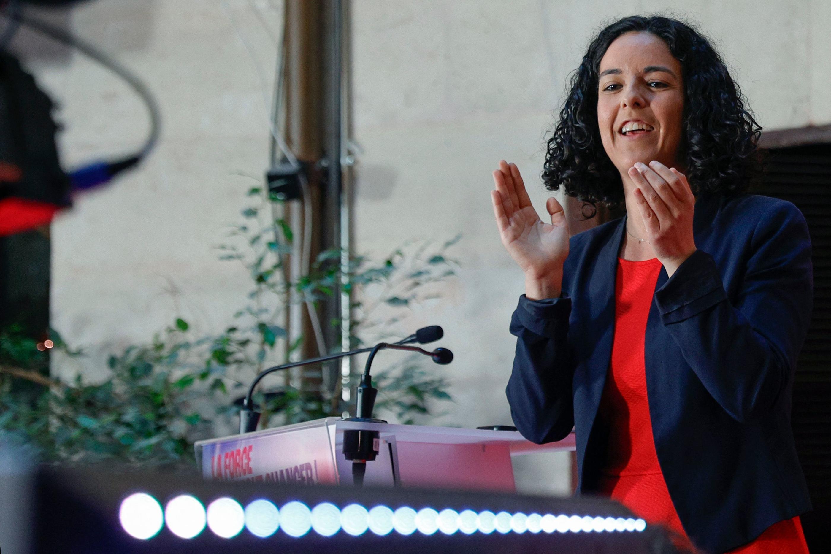 La liste emmenée par Manon Aubry a remporté 136 507 voix à Paris, soit un score de 16,76 %, grâce notamment à six arrondissements. AFP/Geoffroy VAN DER HASSELT