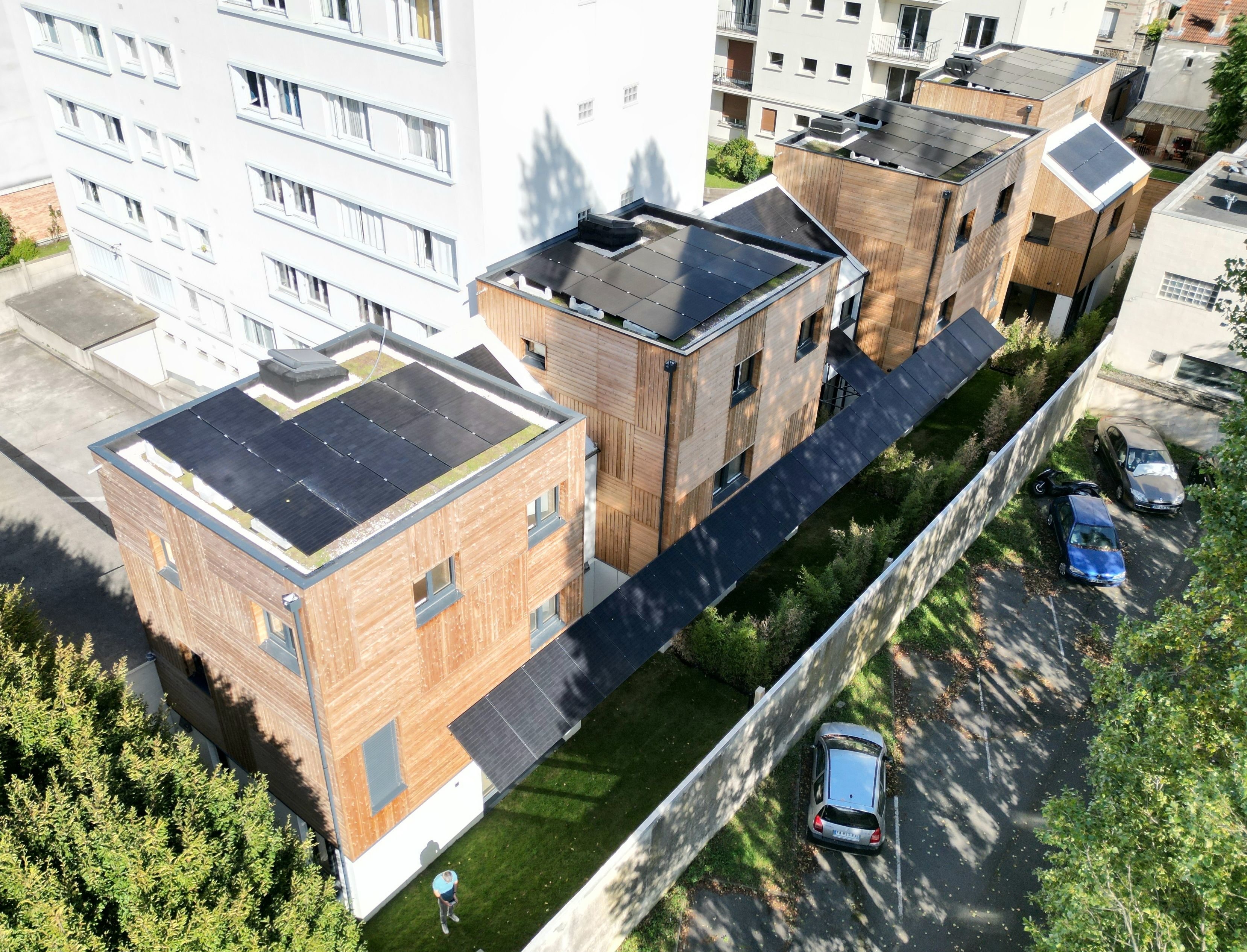 Montreuil (Seine-Saint-Denis). Ces quatre maisons à énergie positive font partie des premières en cours de labellisation Bepos + Effinergie 2017, l'un des labels les plus vertueux d'un point de vue environnemental. DR