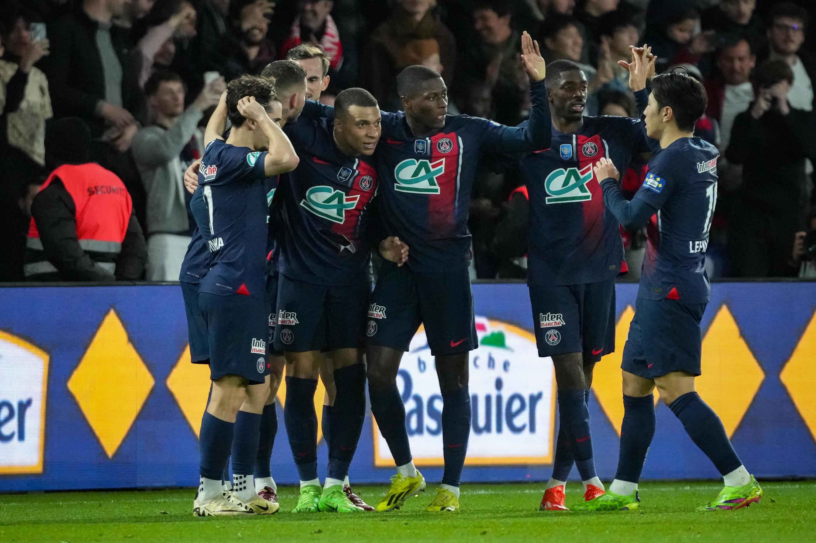 Les Parisiens de Kylian Mbappé restent sur un beau succès en demi-finale de la Coupe de France, mercredi face à Rennes. Pierre Costabadie/Icon Sport