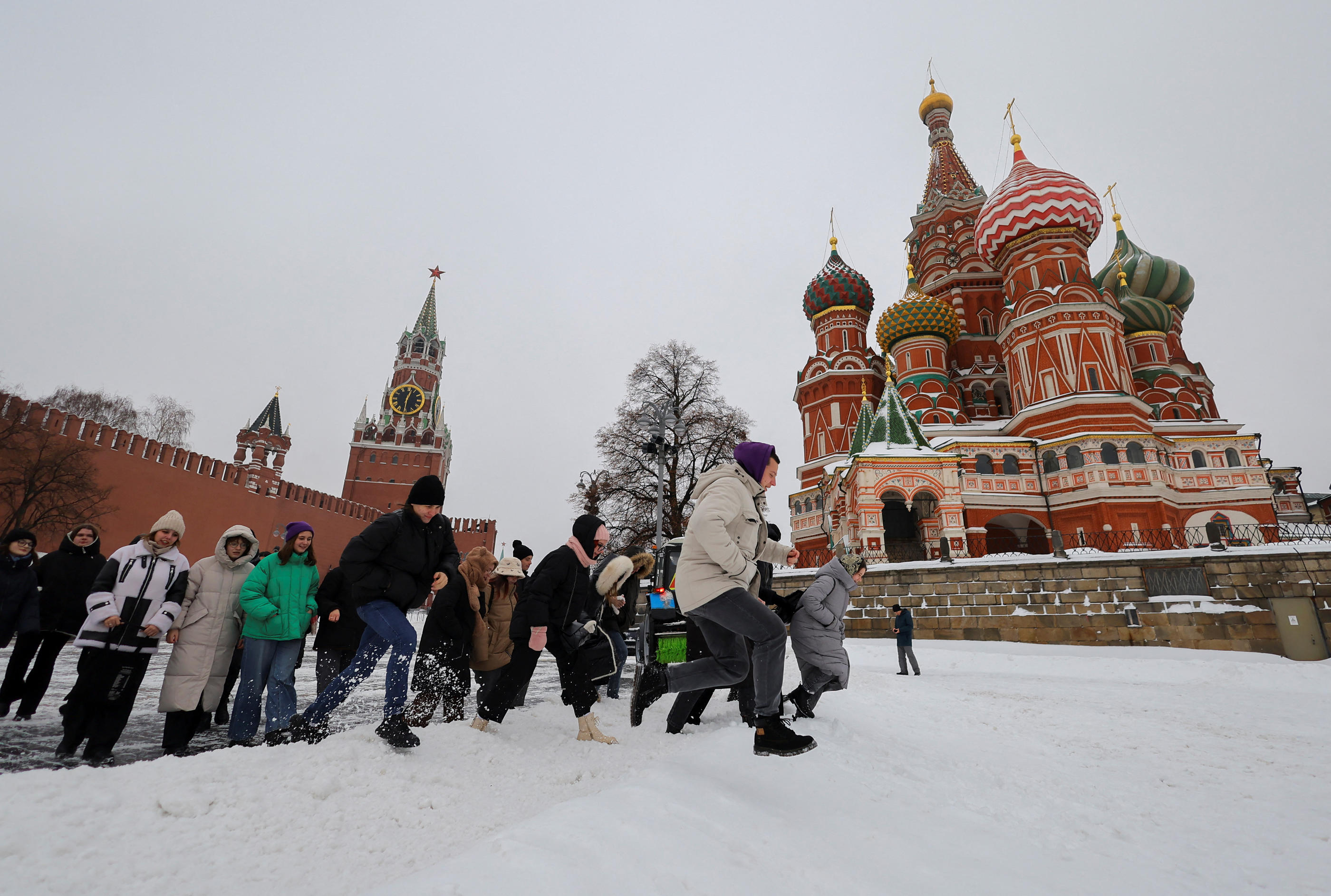 Un froid intense s'est abattu sur la Russie, comme ici à Moscou. REUTERS/Evgenia Novozhenina