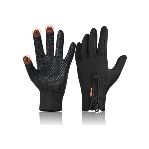Gants d'hiver pour femmes à écran tactile, Gants thermiques, Chauffe-mains  tricotés, Gants de frappe coupe-vent pour le cyclisme