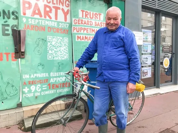 Photo de Jean-Marc avec son vélo