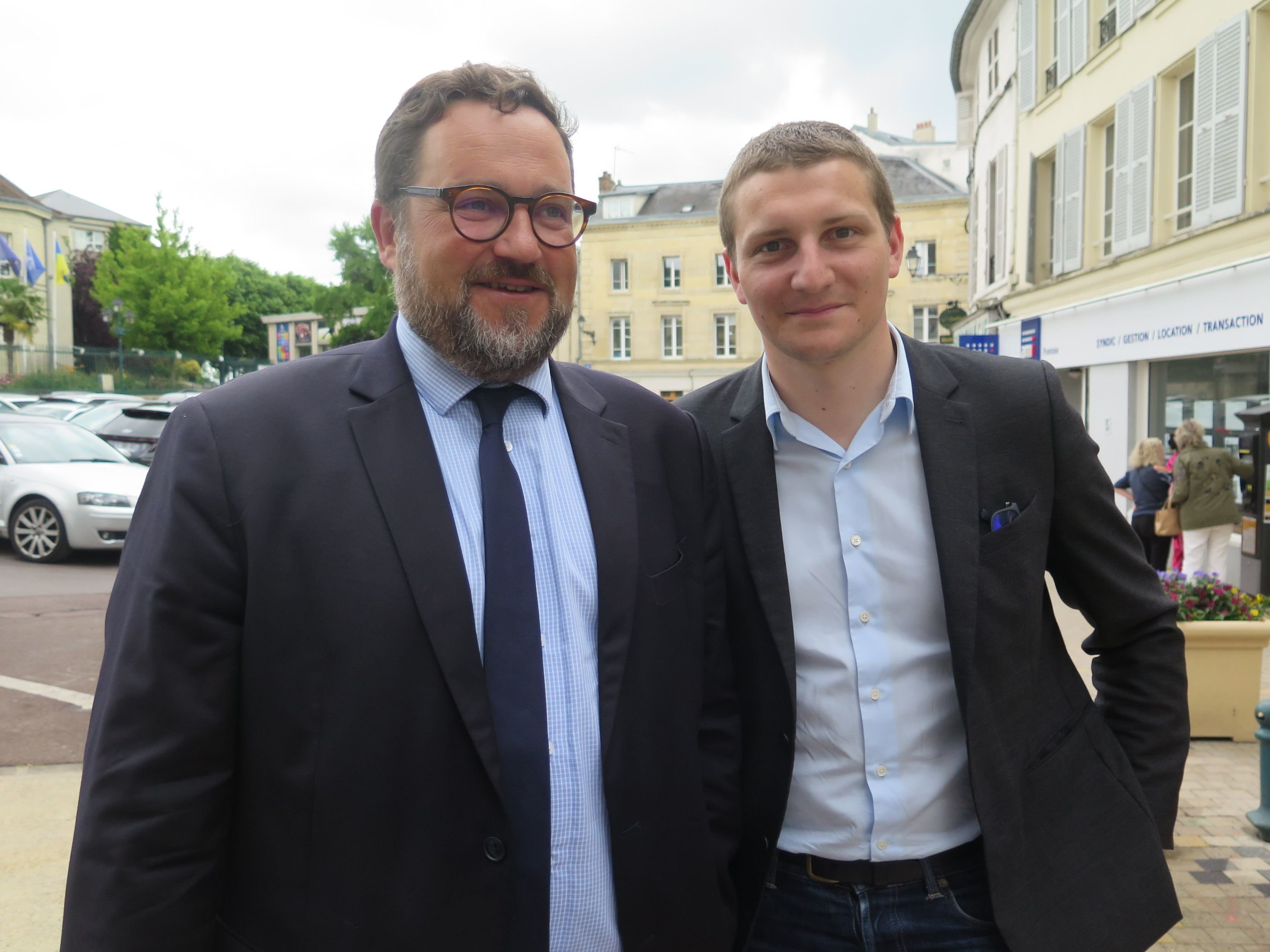 Antoine Savignat (à gauche) est le député (LR) sortant de la première circonscription du Val-d'Oise. Pour cette nouvelle élection, il a choisi comme suppléant Benjamin Demailly, le président du parc naturel régional du Vexin. LP/Marie Persidat