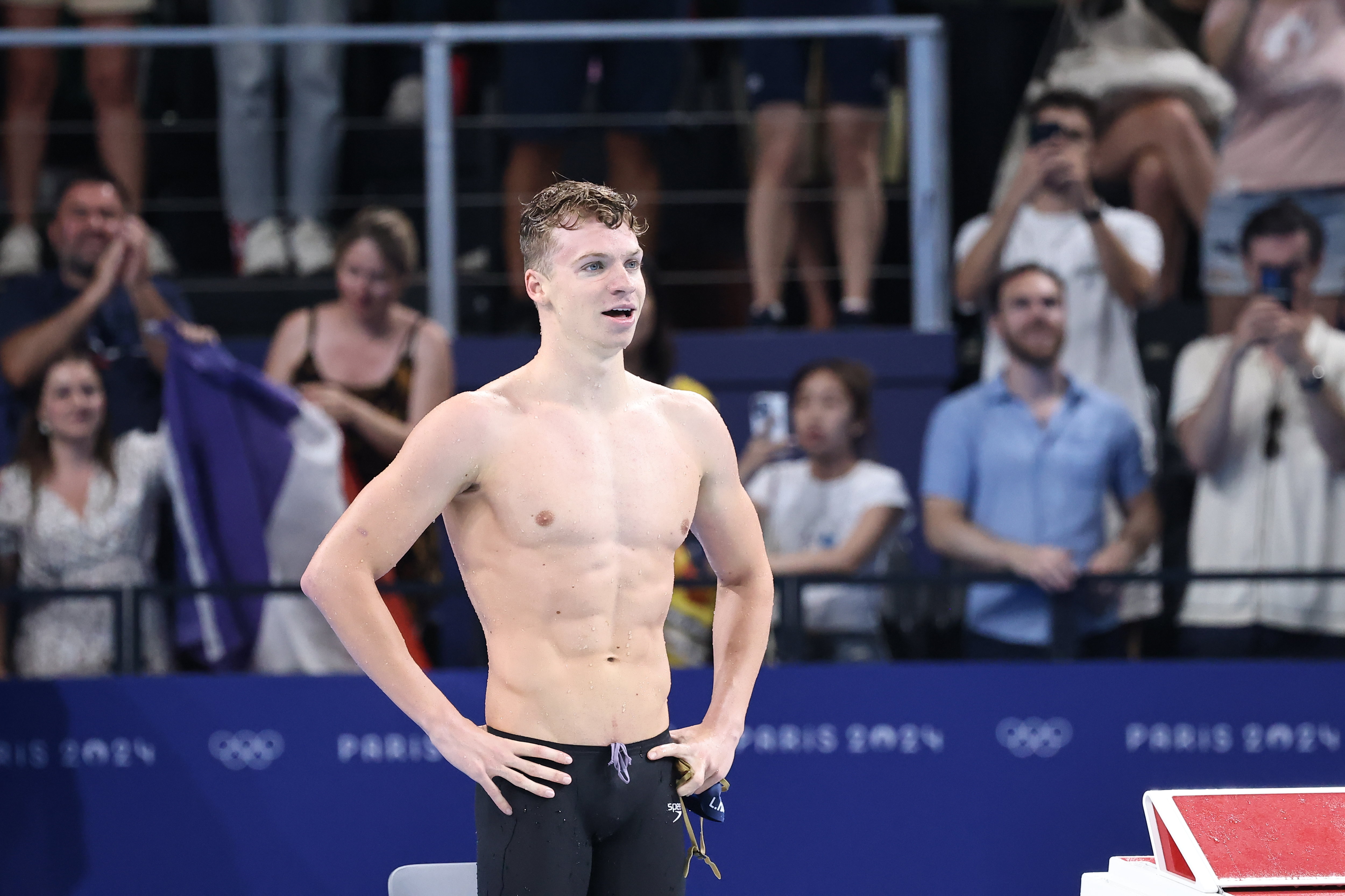 Léon Marchand participe ce jeudi aux séries du 200 m quatre nages. LP/Fred Dugit