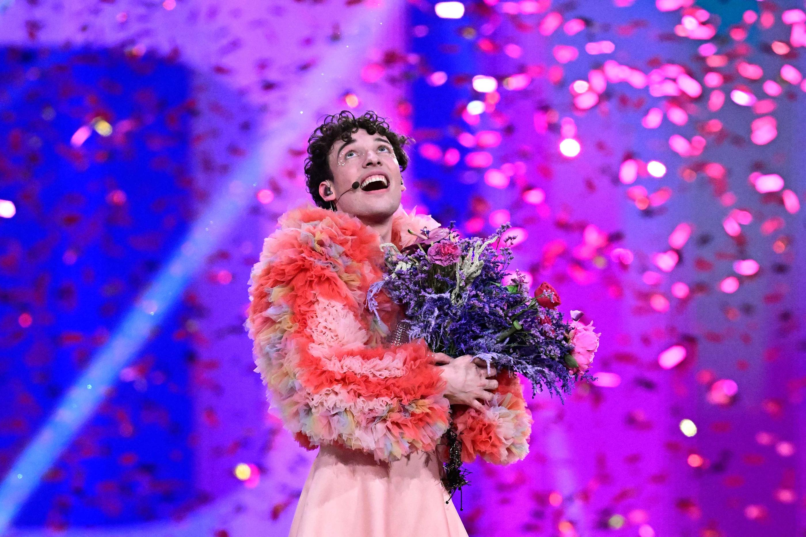 Nemo a remporté l'Eurovision 2024 avec 591 points, devant la Croatie et l'Ukraine. Tobias SCHWARZ / AFP