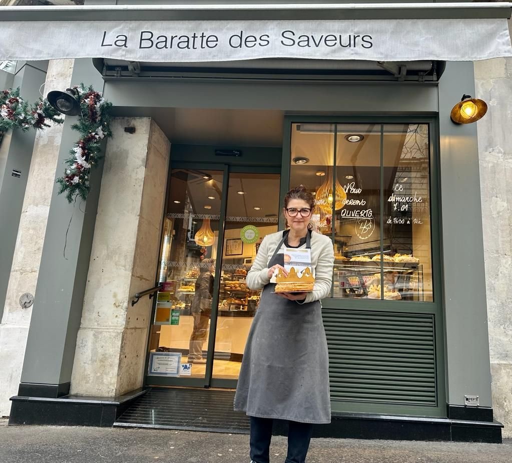 A Paris, ce jeudi 4 janvier 2024. La boulangerie la Baratte des saveurs fait partie des trois boulangeries parisiennes à participer au concours du comptoir national de l'or. LP/Inès Chaïeb