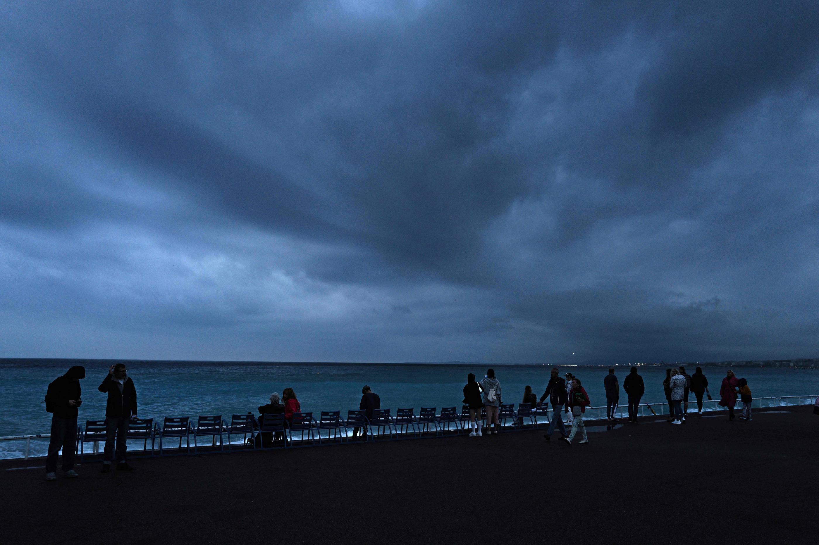 La promenade des Anglais, à Nice, jeudi soir. AFP/Valery HACHE