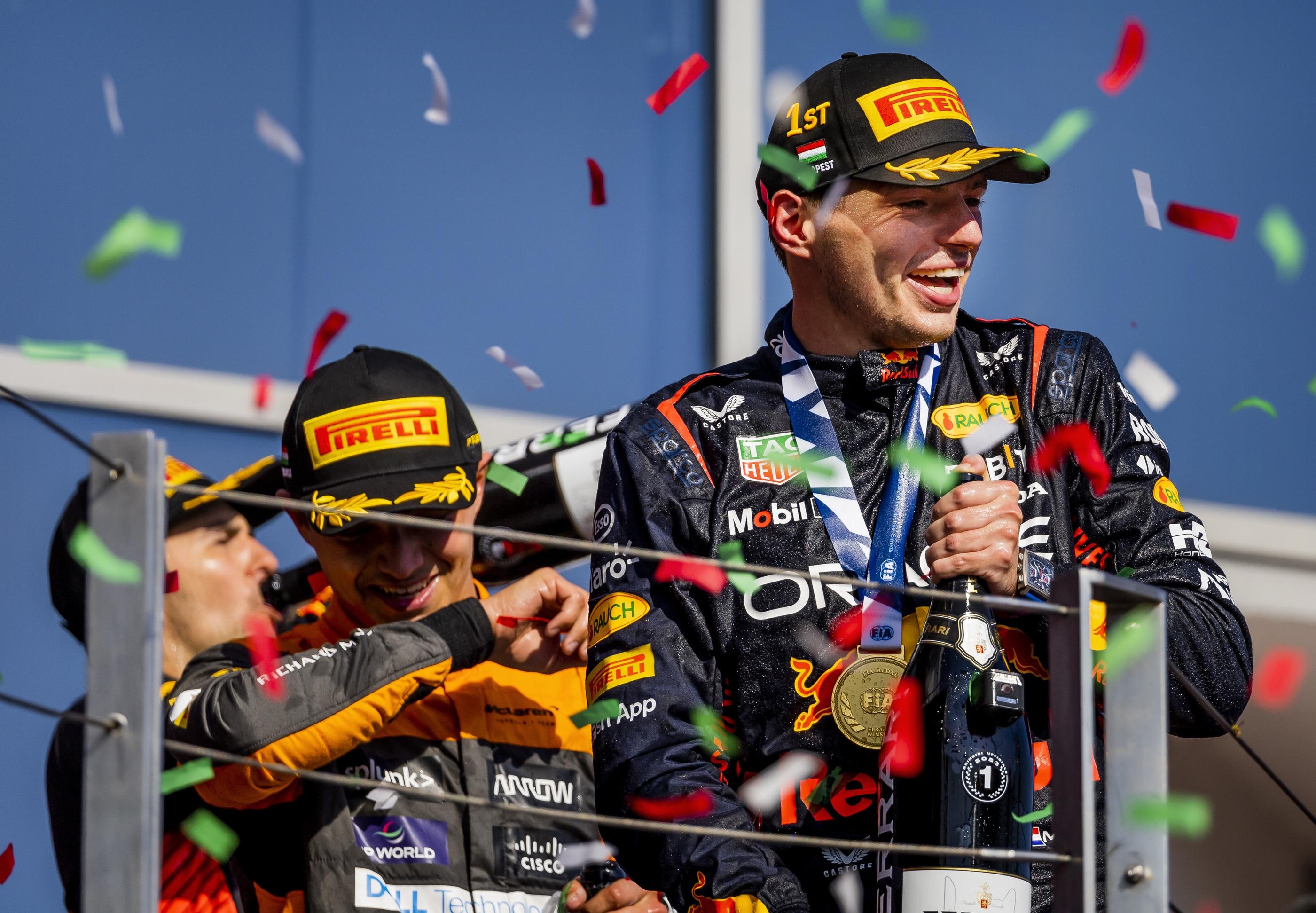 Max Verstappen (Red Bull Racing)  a remporté son 9e GP de la saison, le 7e consécutif, en Hongrie.  ANP REMKO DE WAAL - Photo by Icon sport