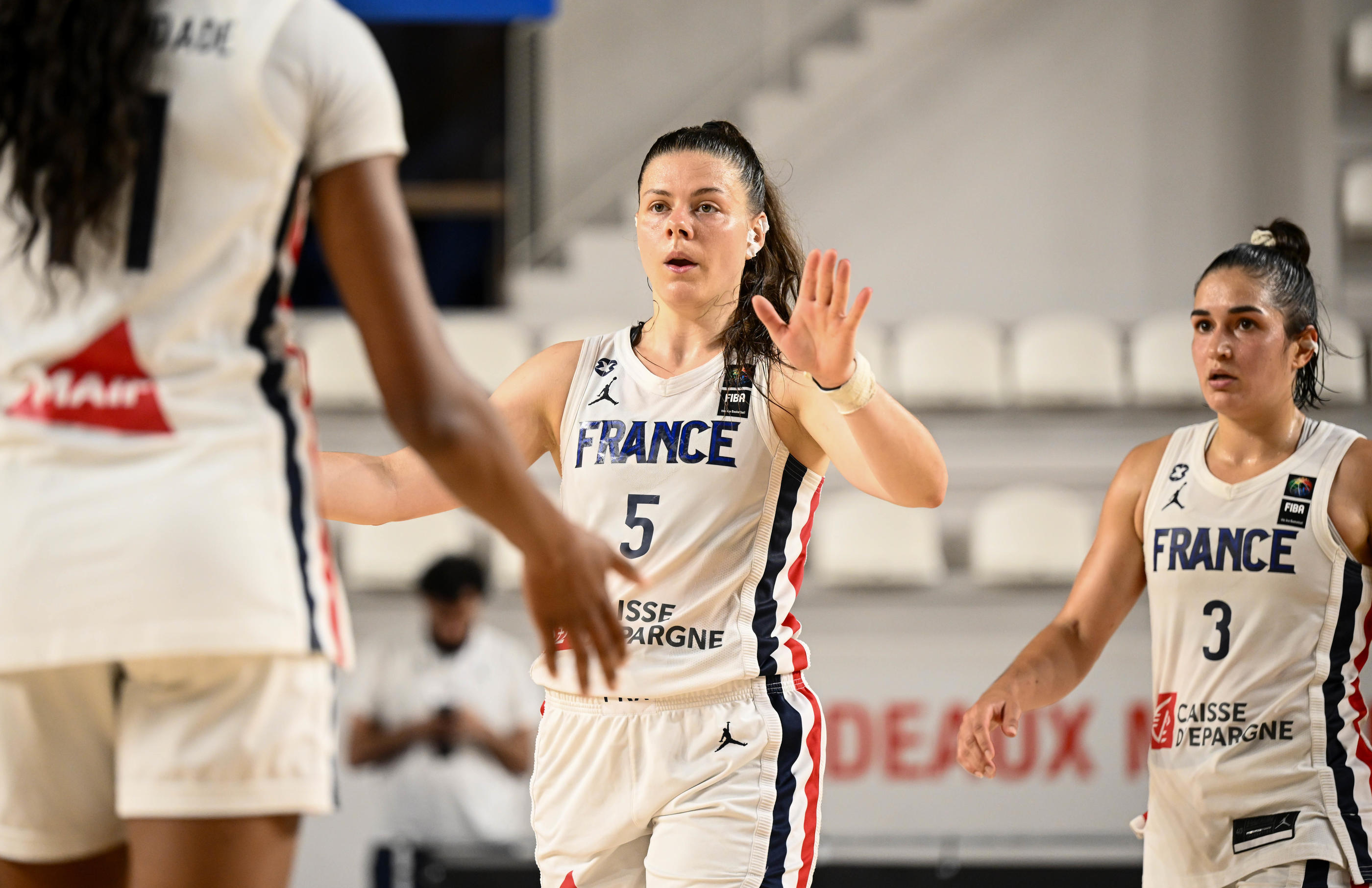 Marie-Eve Paget et les Bleues défieront les Pays-Bas ce dimanche, en demi-finales de la Coupe d'Europe de basket 3x3. Icon sport/Loïc Cousin