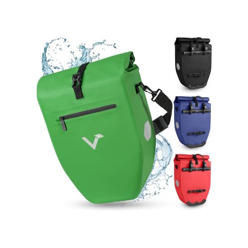 Sacoche Vélo 30L – Double Sac Porte-bagages, étanche Avec Housse Pluie, Bandes Réfléchissantes, Pour Vélotaf Et Court Voyage
