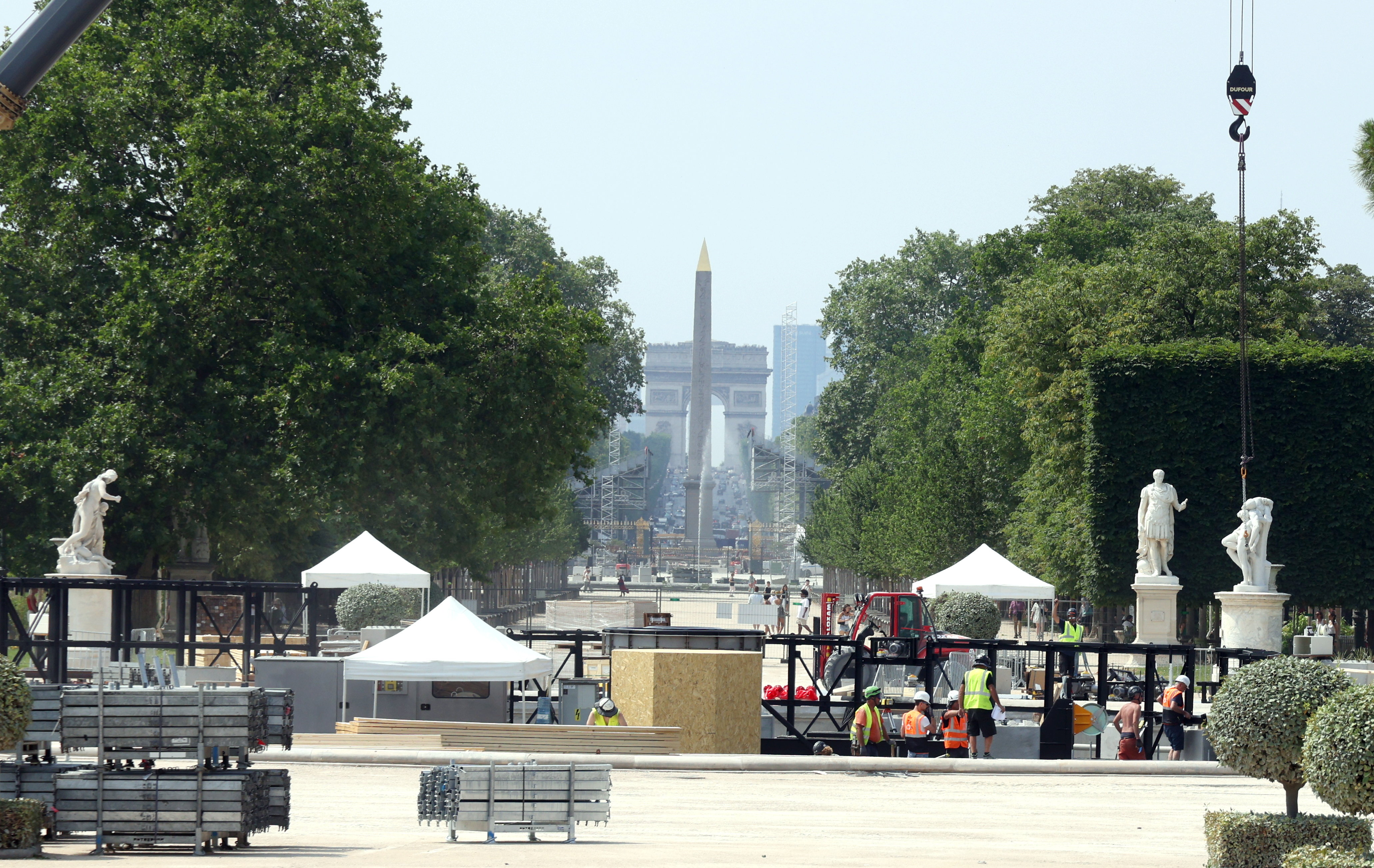 Le jardin des Tuileries (Paris Ier) se prépare à accueillir un nouvel événement historique. Un de plus dans son histoire. LP/Jean-Baptiste Quentin