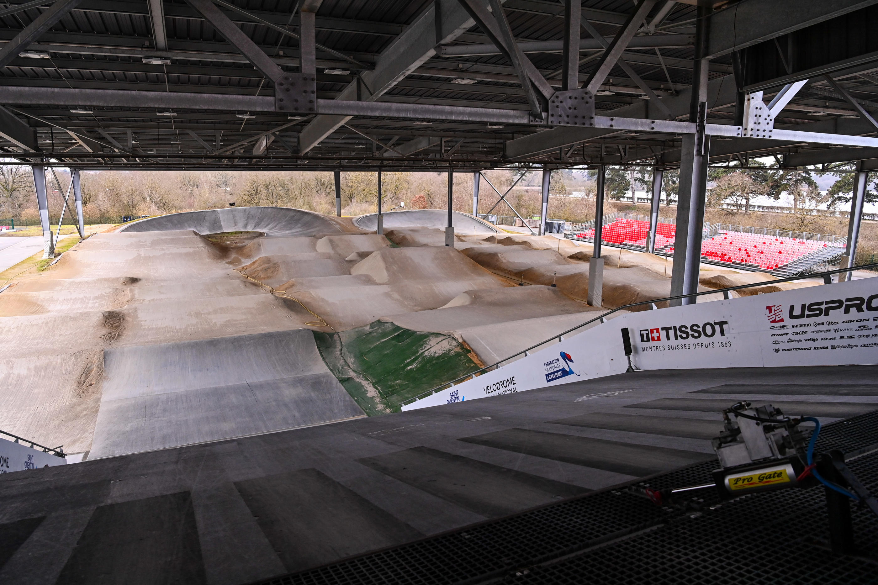 Montigny-le-Bretonneux (Yvelines), le 31 janvier. La piste du stadium de BMX est la même depuis dix ans. Icon Sport/Daniel Derajinski
