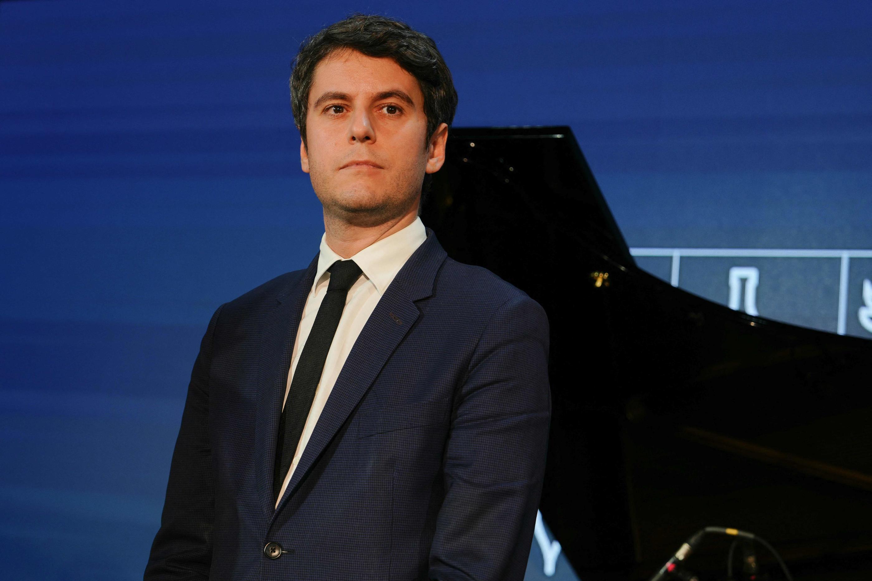 Le Premier ministre Gabriel Attal au dîner des 60 ans du Salon de l'agriculture, dimanche soir. AFP/Dimitar Dilkoff