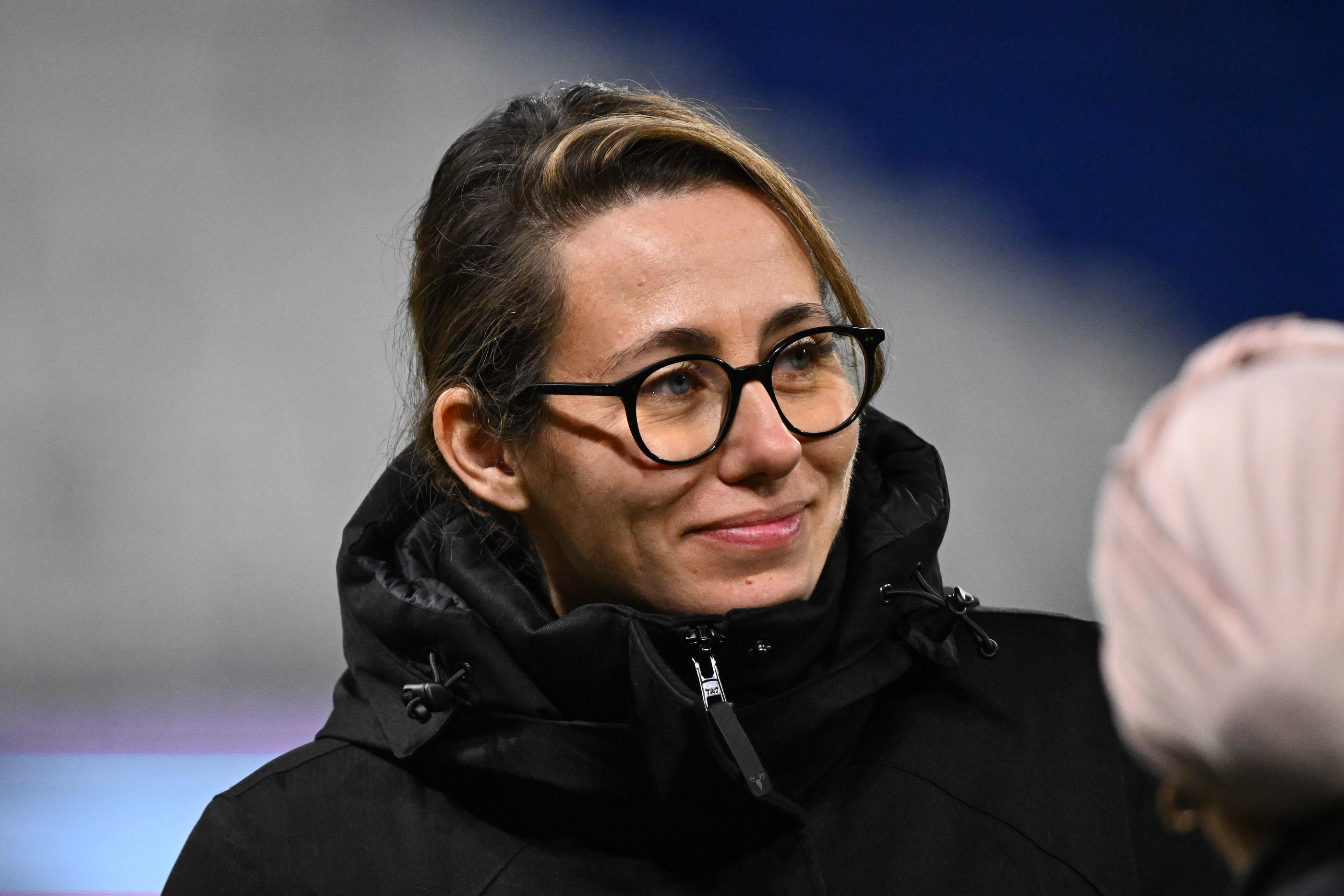 Sabrina Delannoy, directrice sportive adjointe du PSG, ici à Lyon, le 12 février 2024. Icon Sport/Anthony Dibon