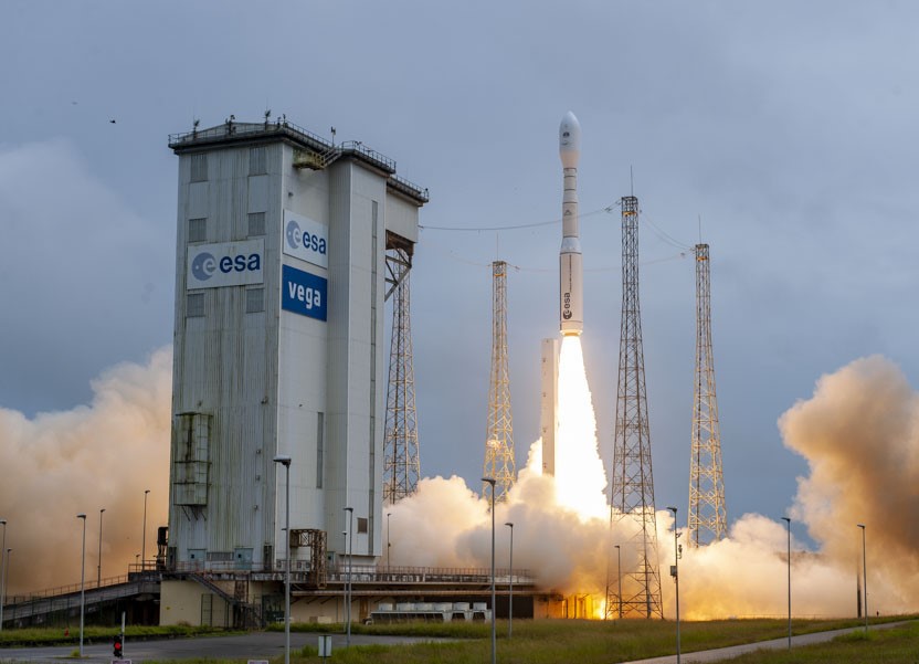 La fusée Vega-C lors de son premier décollage, le 13 juillet 2022, à Kourou (Guyane). ESA/CNES/Arianespace/Optique Video du CSG/S Martin