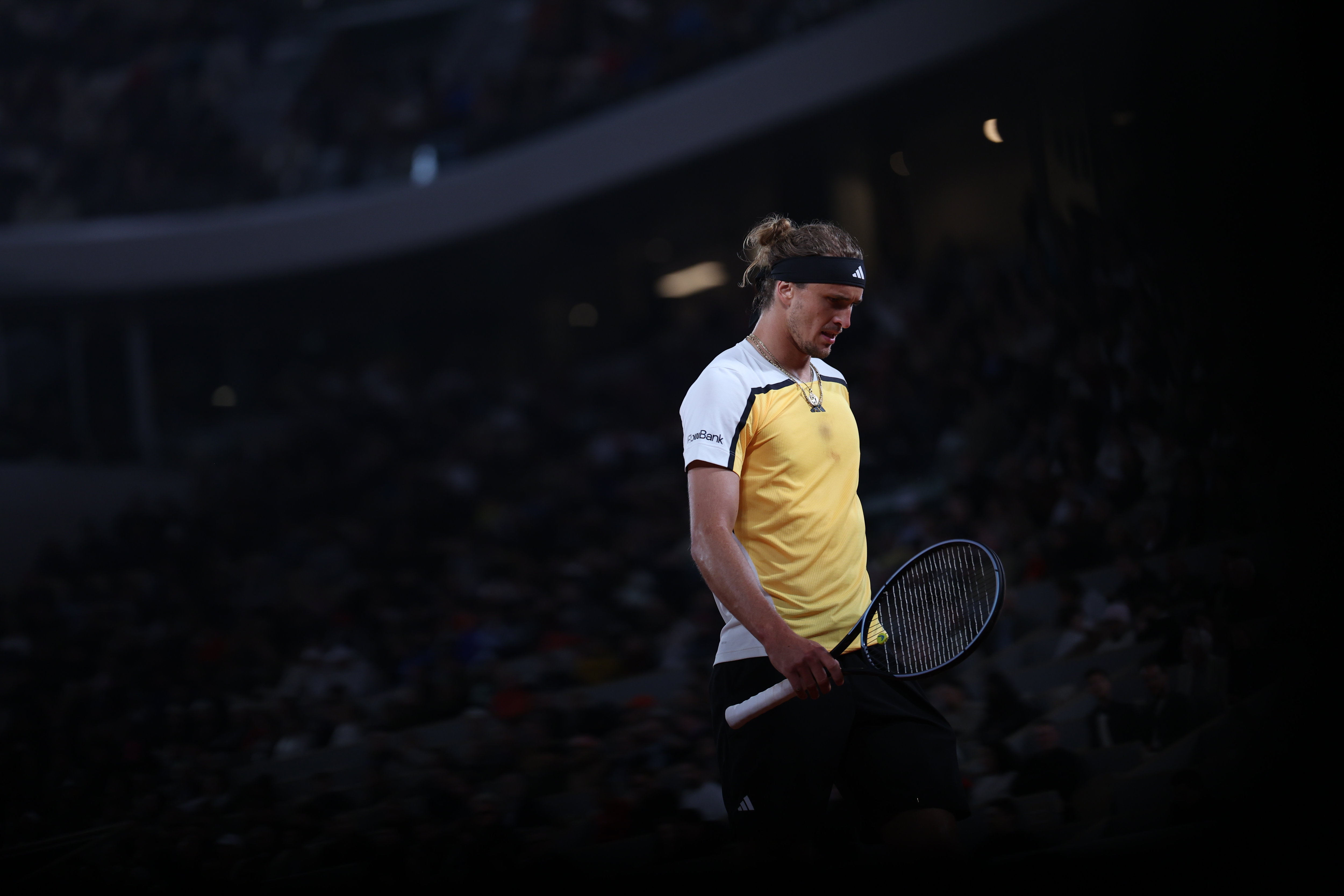 Alexander Zverev, qui a notamment sorti Nadal au premier tour, est parvenu en finale malgré le contexte de son procès pour violences conjugales. LP/Arnaud Journois