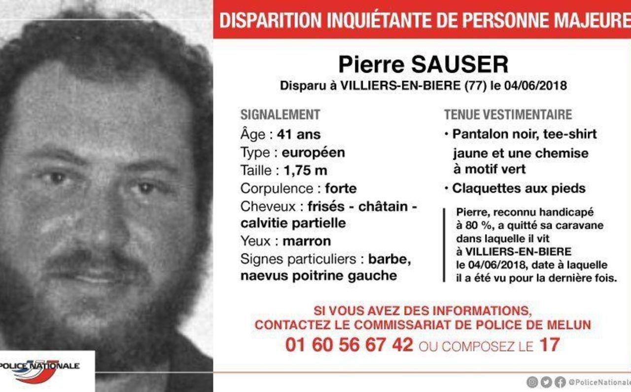 <b></b> La police nationale recherche Pierre Sauser.