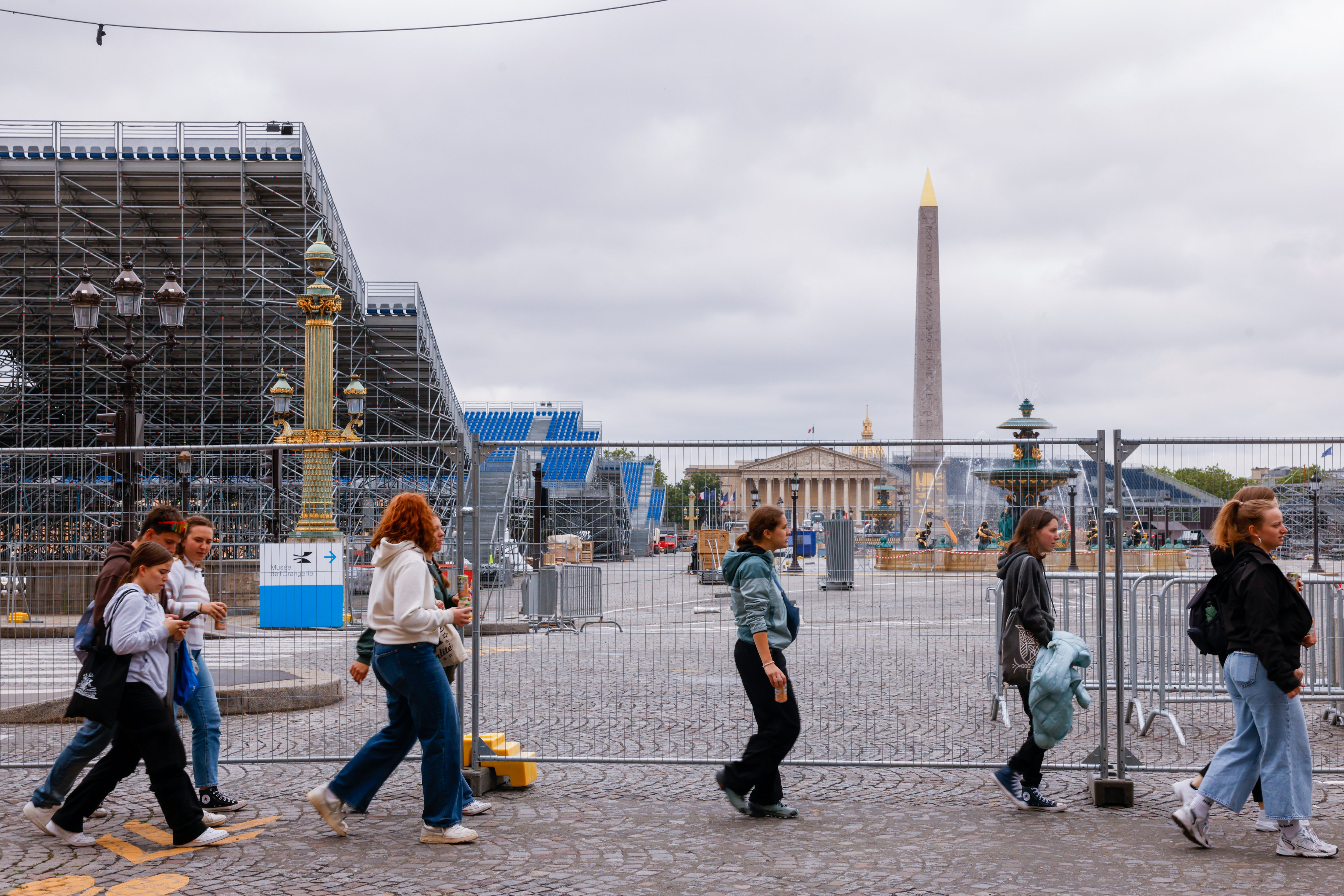 La place de la Concorde est fermée à la circulation depuis ce samedi. LP/Arnaud Dumontier